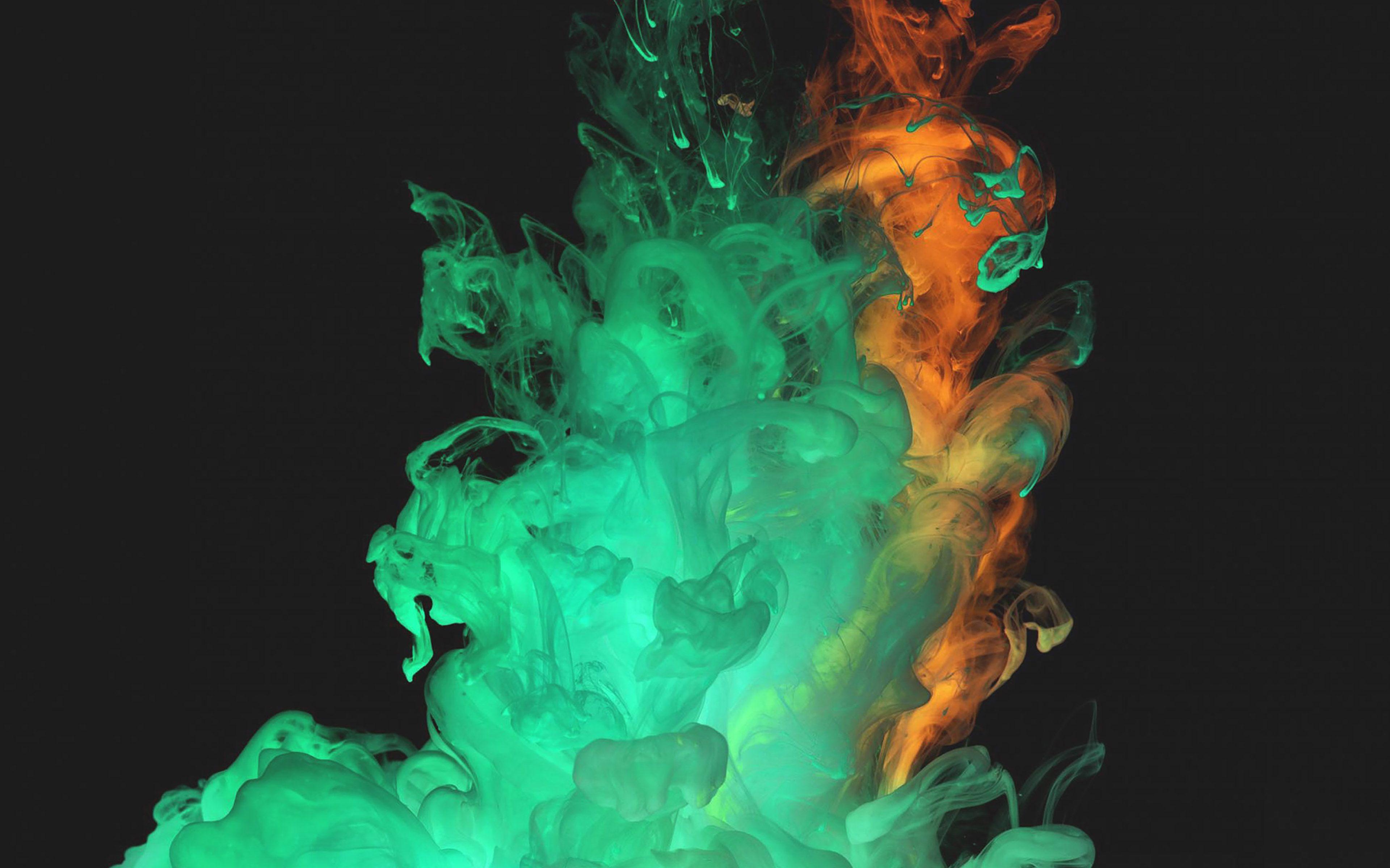 3840x2400 Red Green Smoke Art Texture Wallpaper