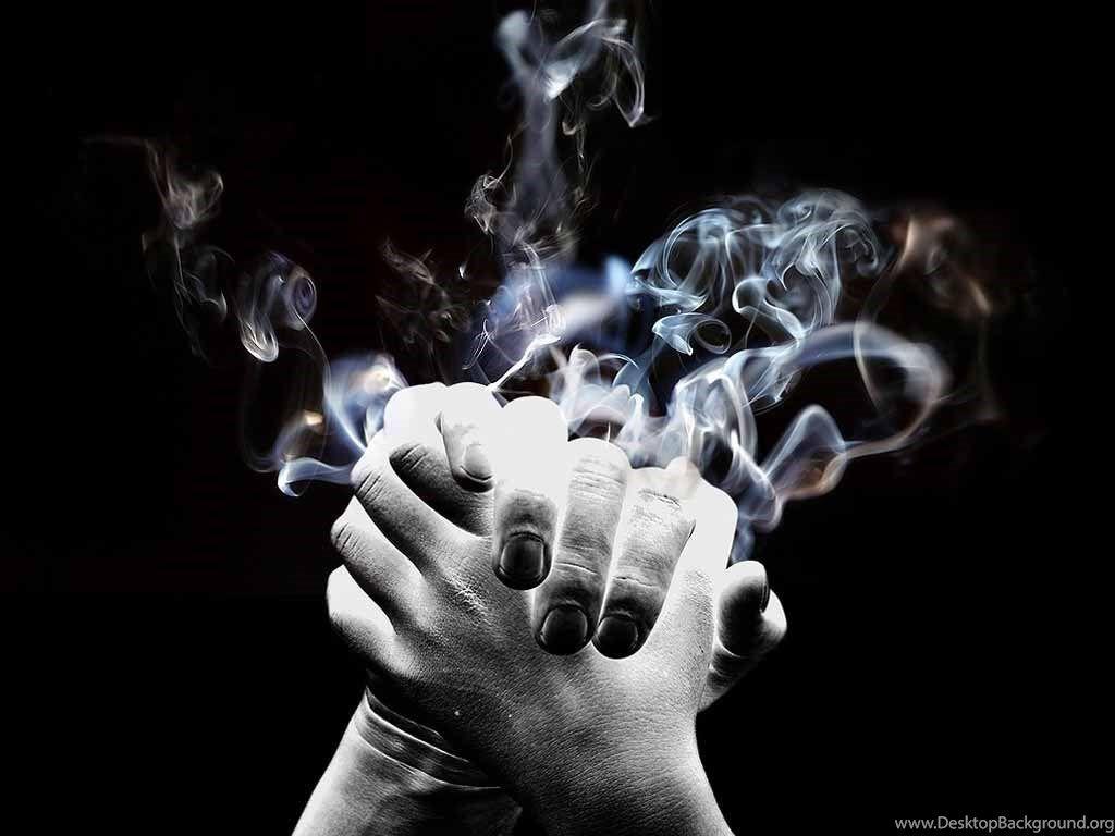 1024x768 Violet Smoke Art Wallpaper Desktop Background
