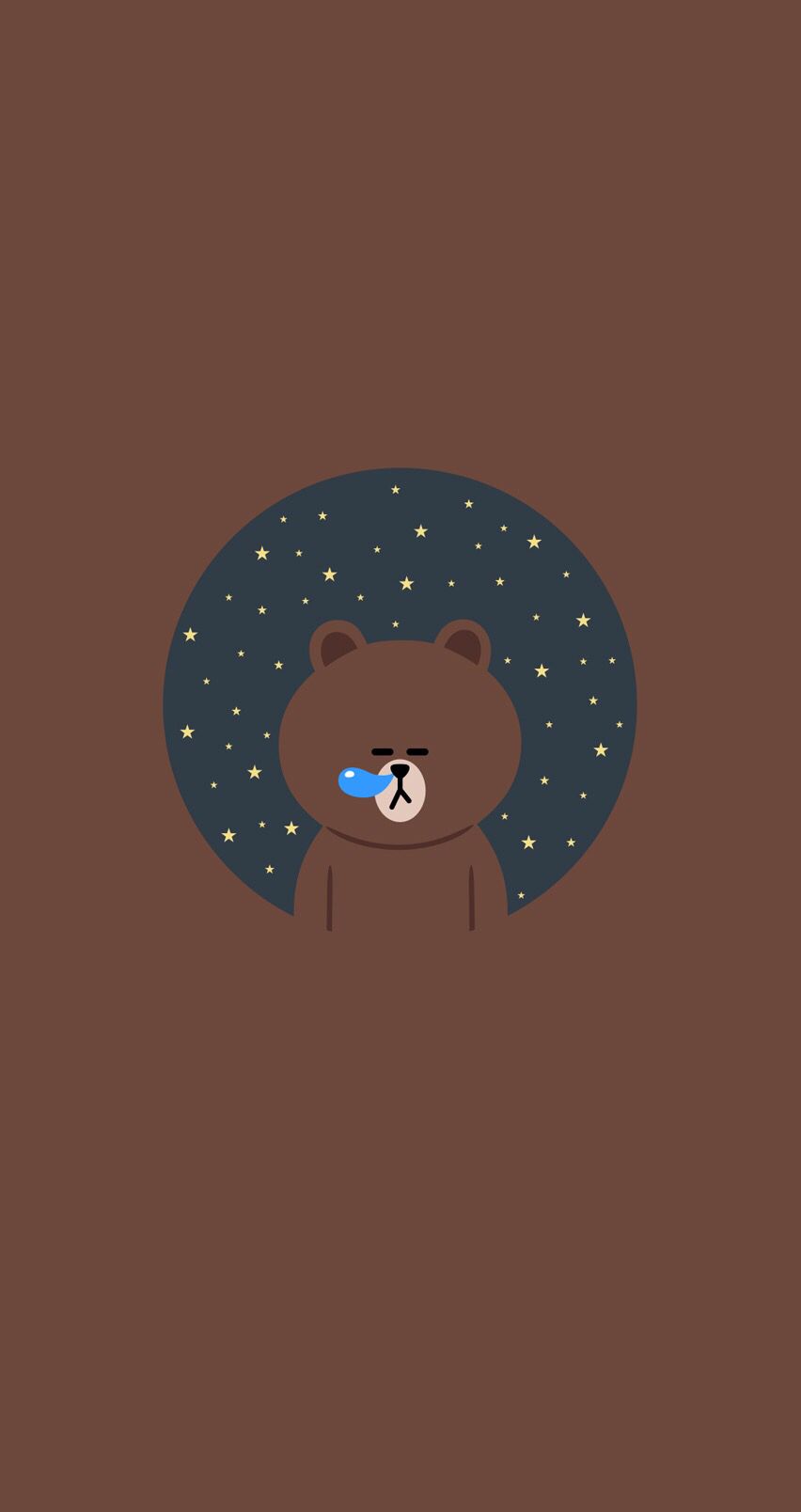 852x1608 wallpaper. Seni, Beruang coklat, Ilustrasi
