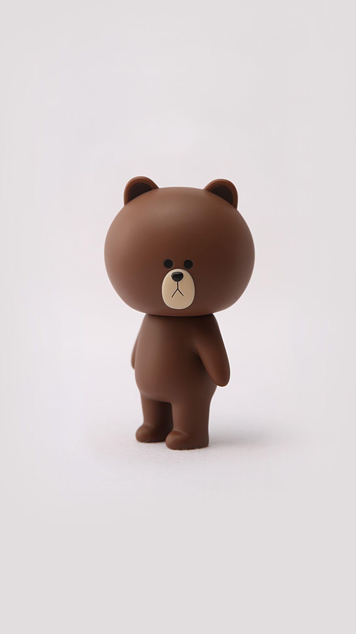 1242x2208 Brown Cute Charactor Art Illustration Wallpaper