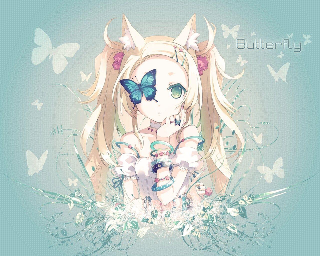 Anime Butterfly Girl Wallpapers - Top Free Anime Butterfly Girl ...