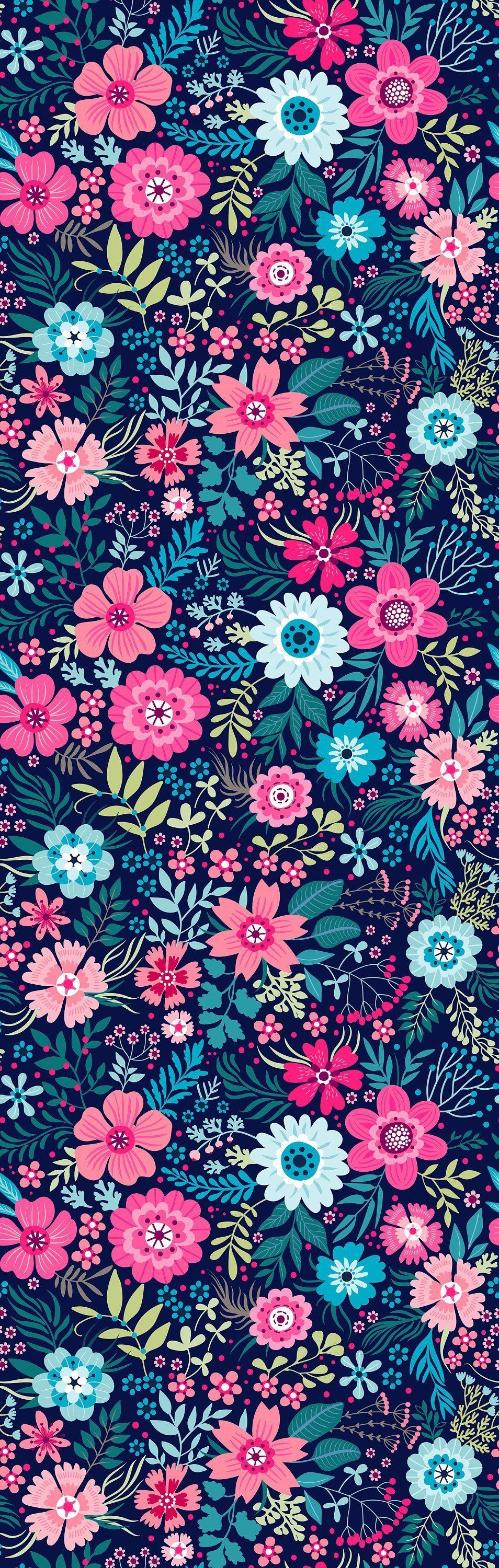 954x3000 Removable Wallpaper Self Adhesive Wallpaper Cute Colorful Flowers