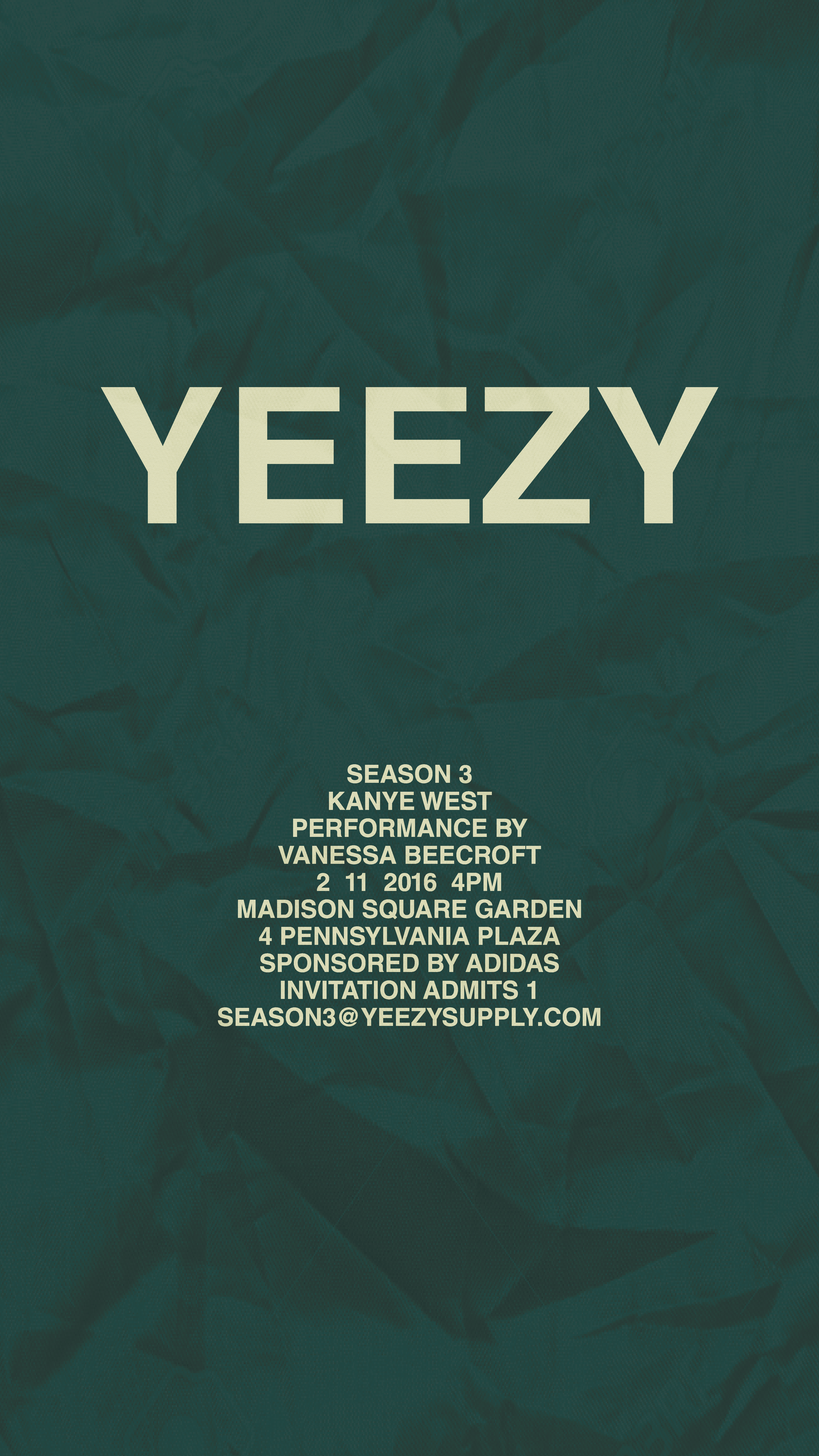 4499x7996 Made a phone wallpaper based on the Yeezy Season 3 windbreaker