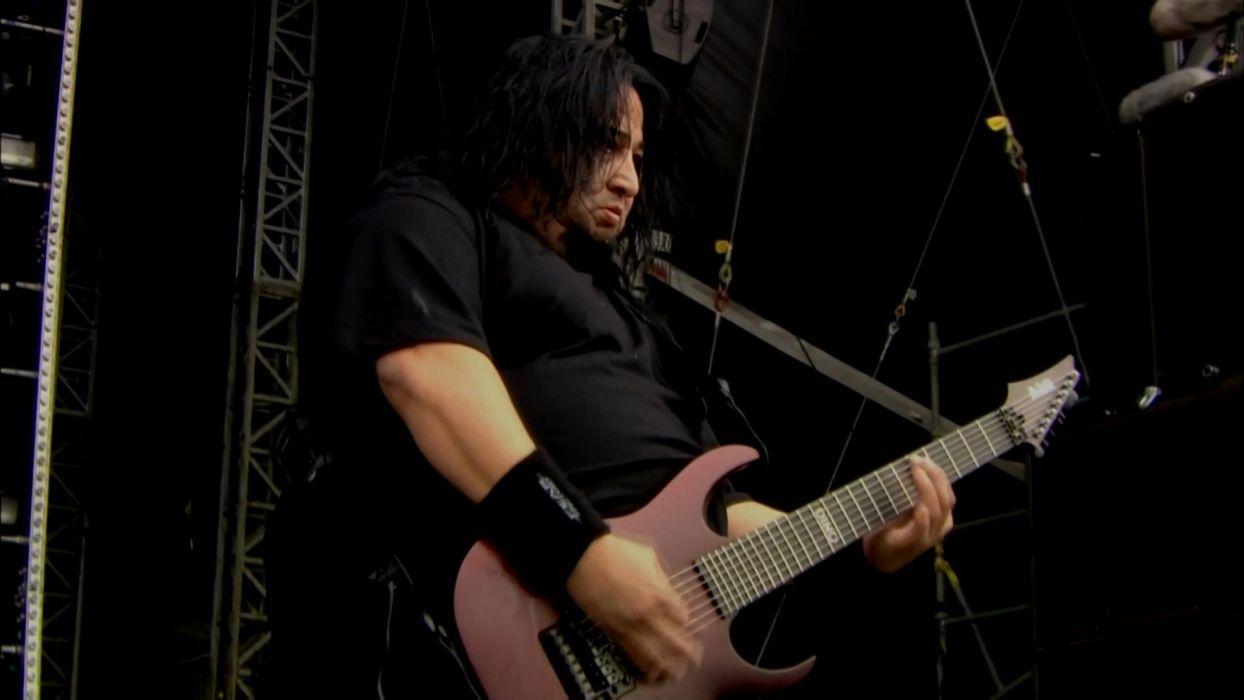 1244x700 FEAR FACTORY hardcore heavy metal concert guitar t wallpaper