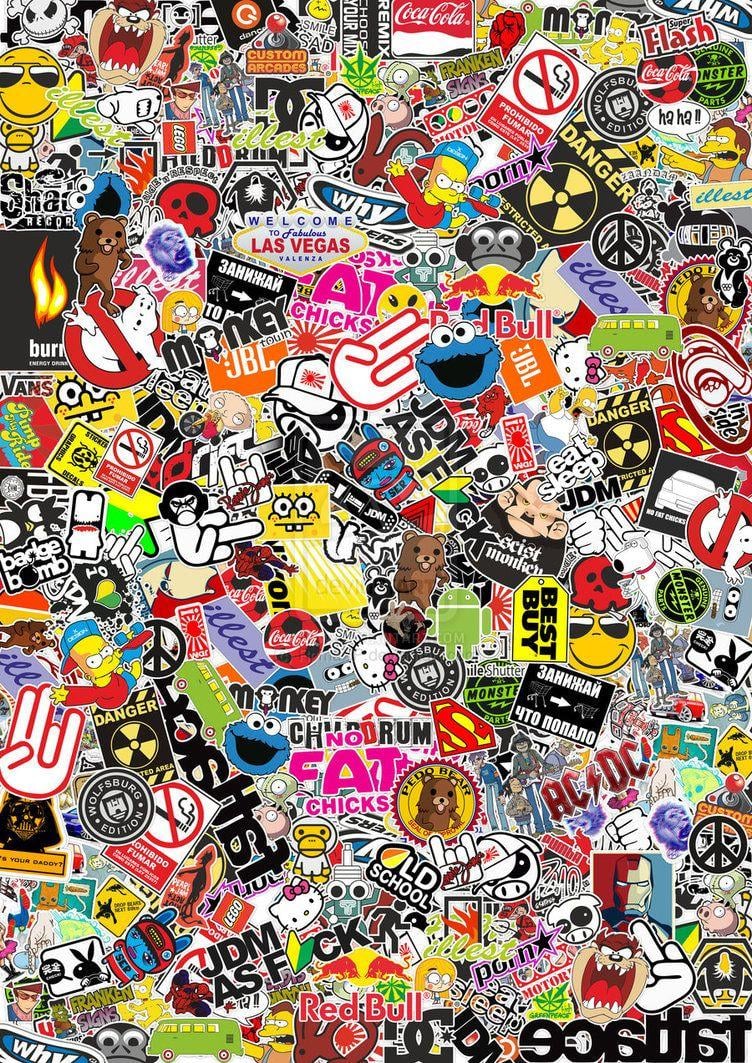 CS:GO sticker wallpaper 1366x768  Sticker bomb wallpaper, Go wallpaper,  Sticker bomb