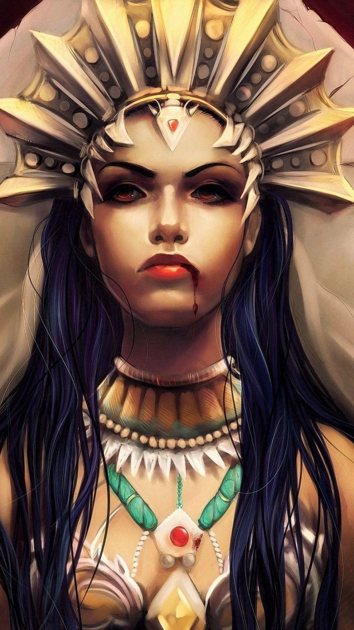 720x1280 Vampire, queen, fantasy, woman, art, 720x1280 wallpaper. Fantasy