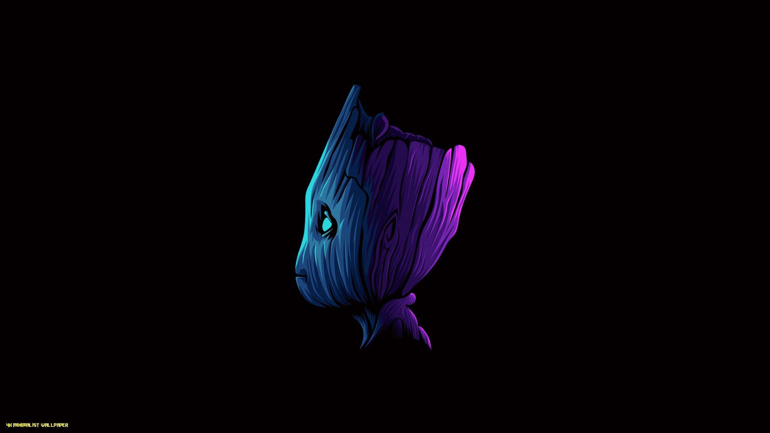 2483x1396 Baby Groot Minimalist Wallpaper, HD Minimalist 18K Wallpaper