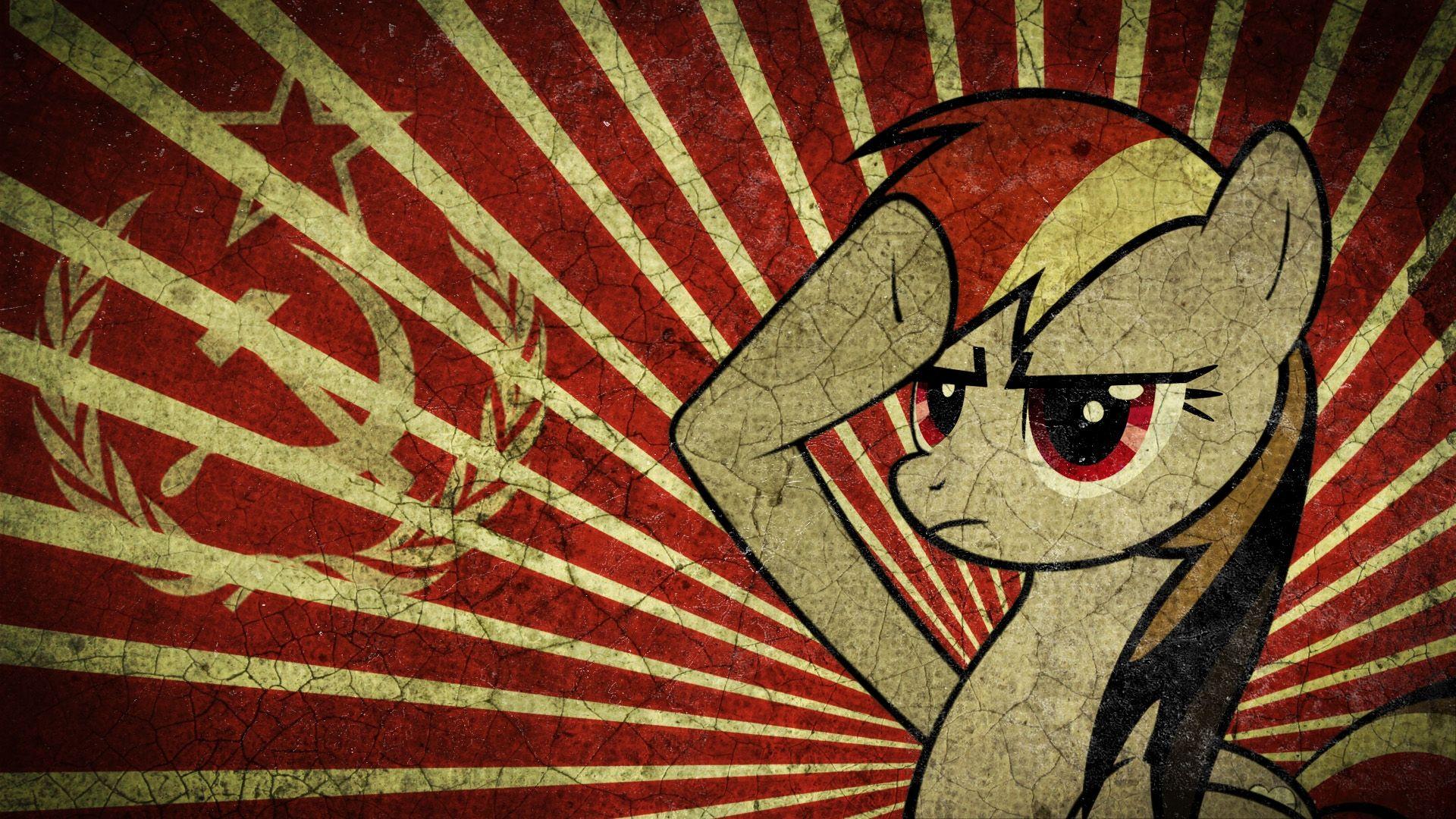1920x1080 communism soviet communist flags ussr my little pony rainbow