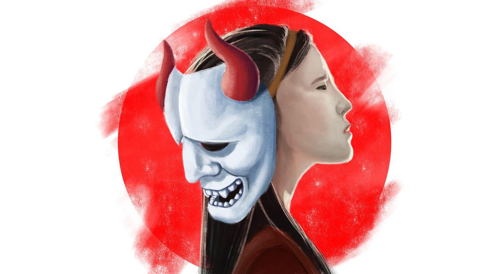 1600x900 Kabuki mask, Violet García