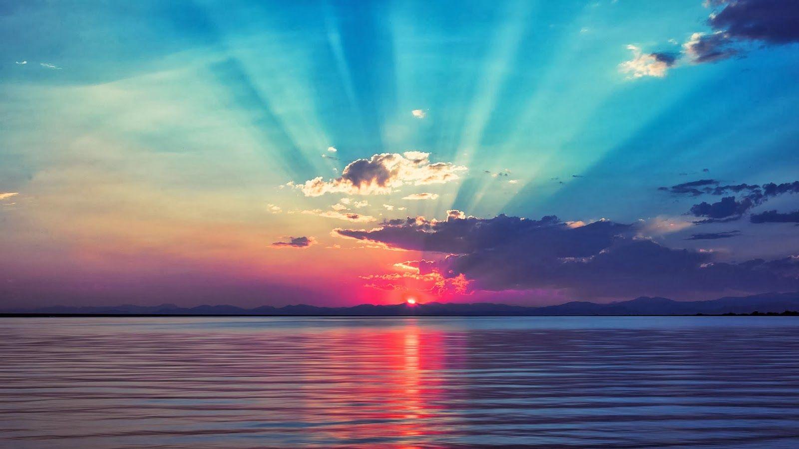 1600x900 Free download Beach Sunrise HD Wallpaper Wallpaper 1600x900
