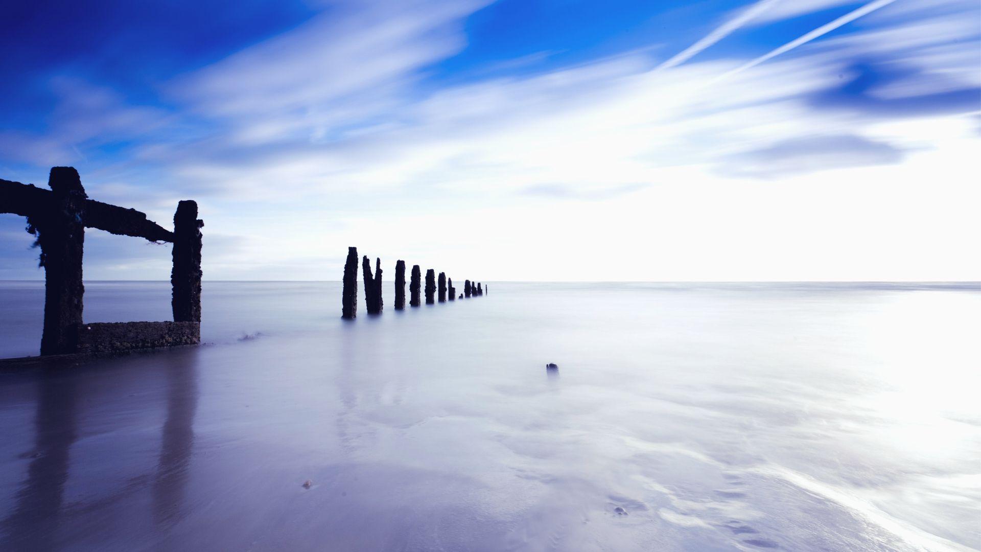1920x1080 Free download English Channel coast beach calm serenity HD