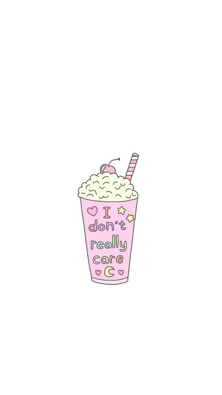 750x1334 Milkshake (Dengan gambar). Stiker, Kawaii, Bunga