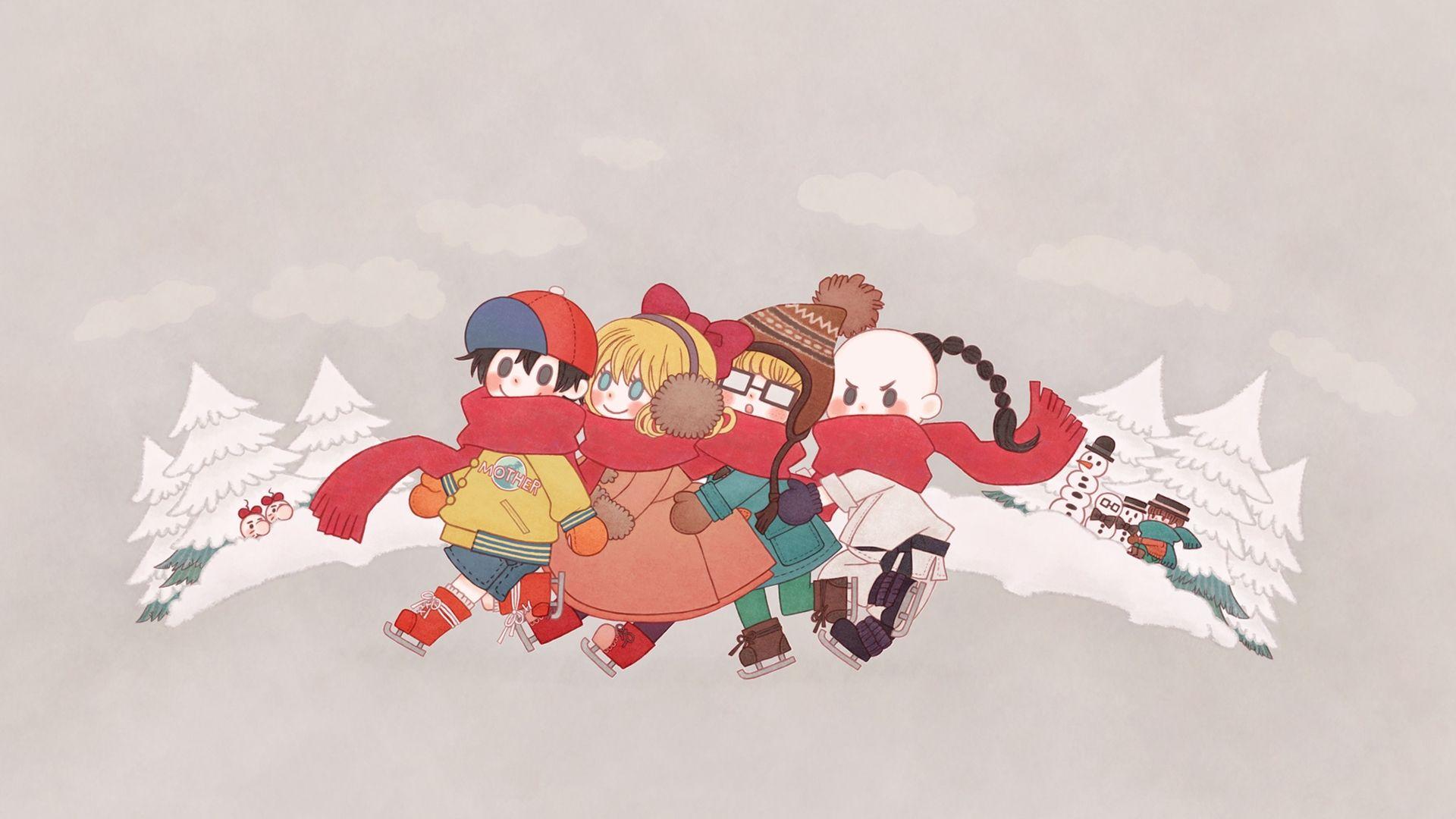 1920x1080 Ness, Paula, Jeff & Poo HD Wallpaper