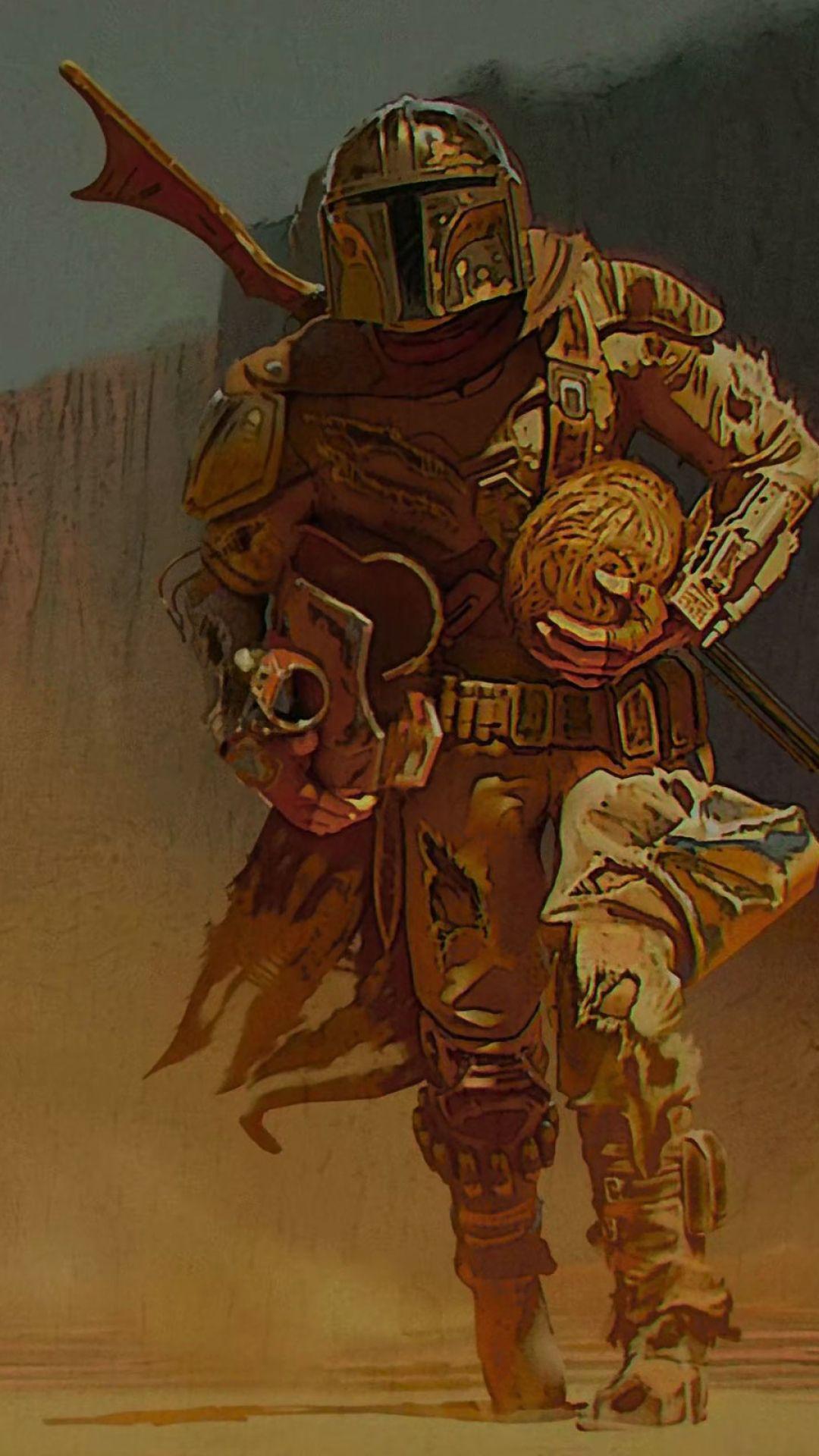1080x1920 The Mandalorian Art 2020 Wallpaper