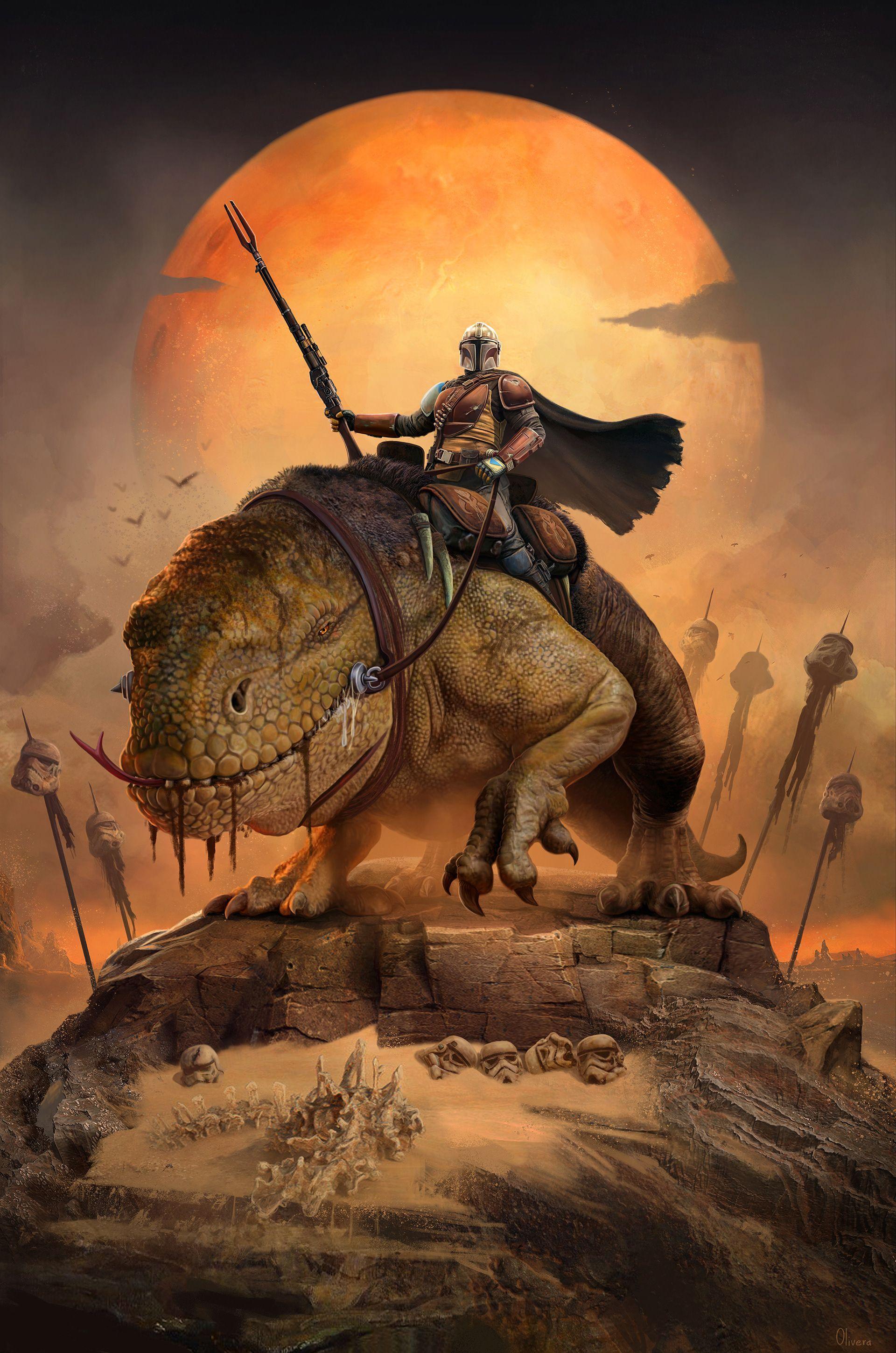 1920x2898 The Mandalorian fan art by Pablo Olivera. Star wars art, Star