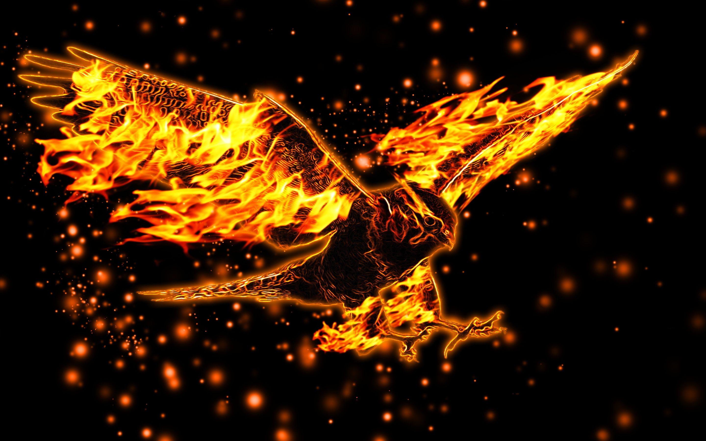2880x1800 Burning eagle wallpaperx1800