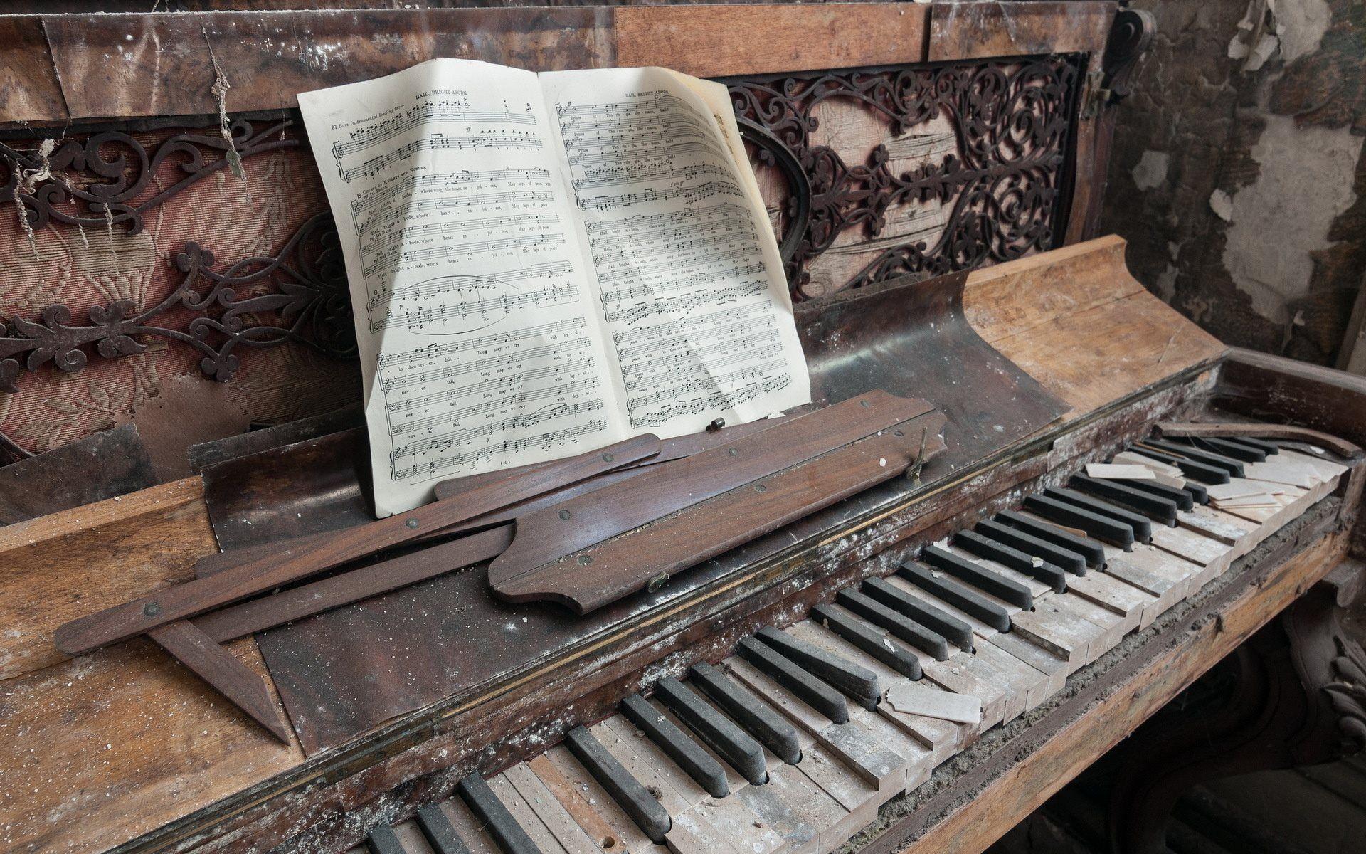 1920x1200 Free photo: Old Piano, Musical, Notes