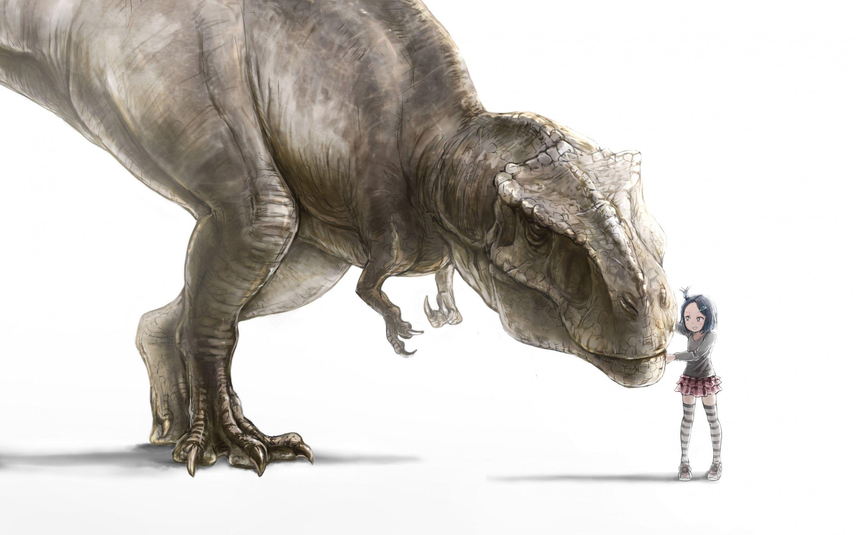 2880x1800 Download 2880x1800 Anime Girl, Dinosaur, Loli Wallpaper