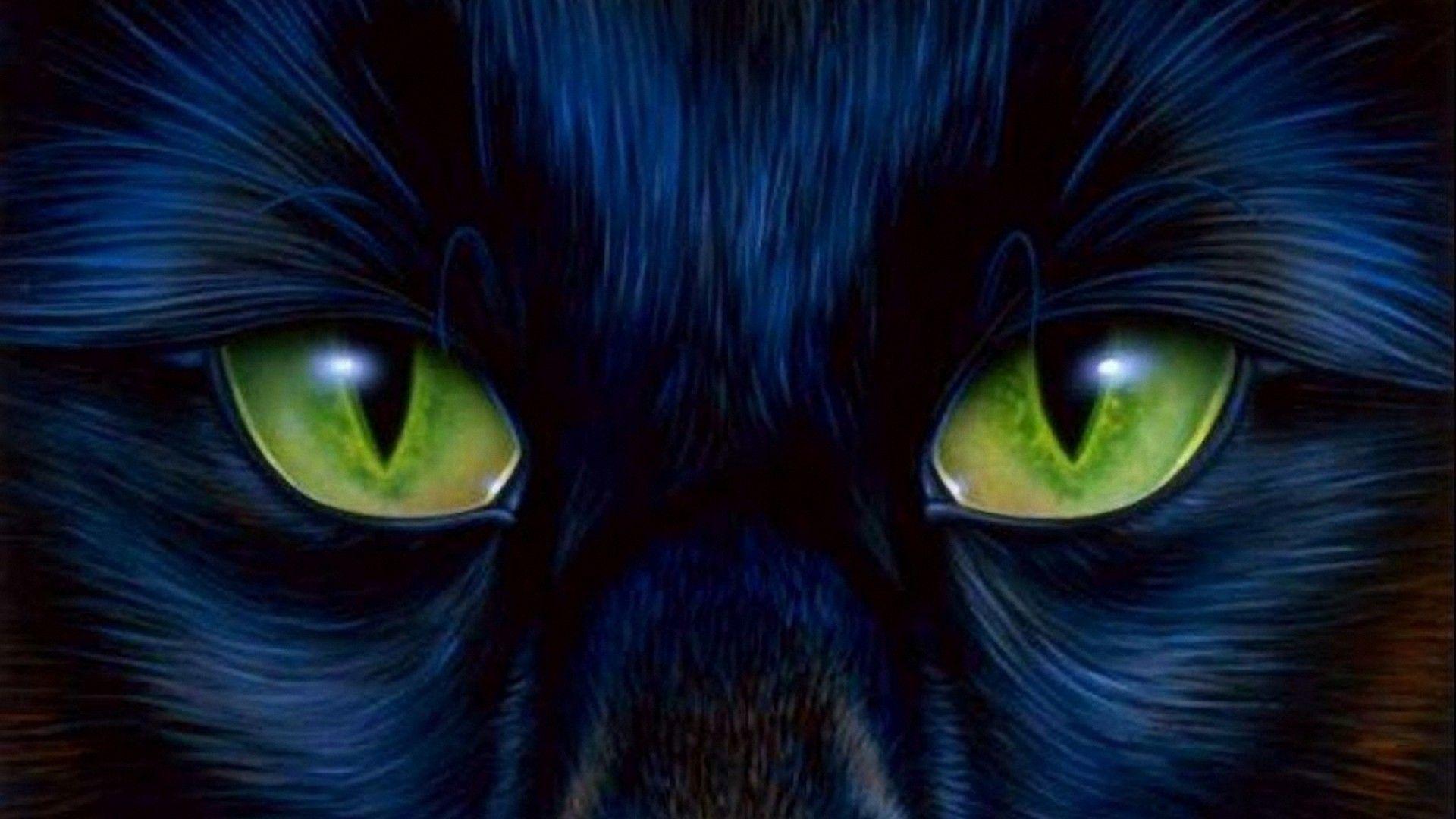 1920x1080 Green Cats Eyes