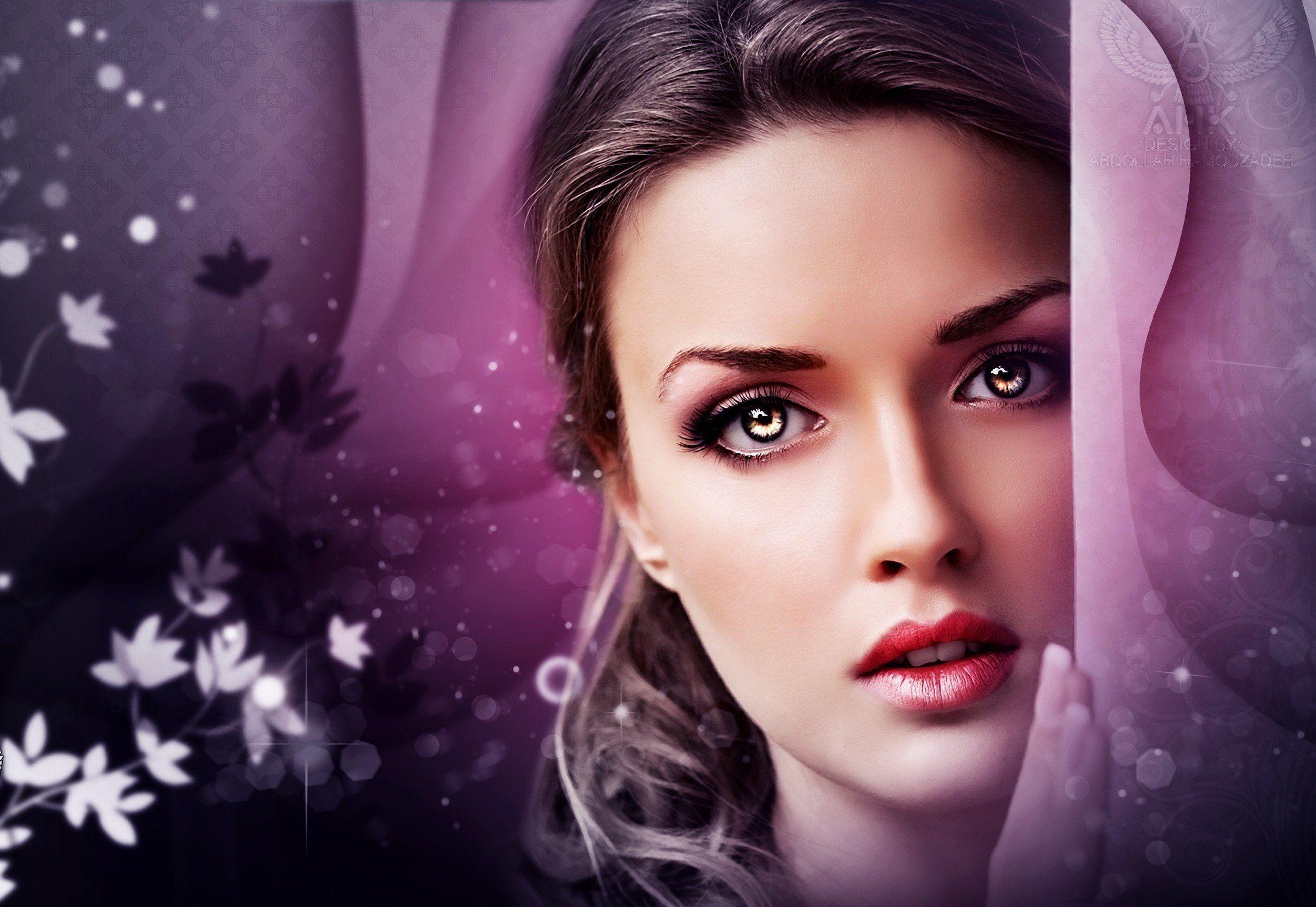 2564x1768 Face beautiful beauty woman girl fantasy eyes wallpaper