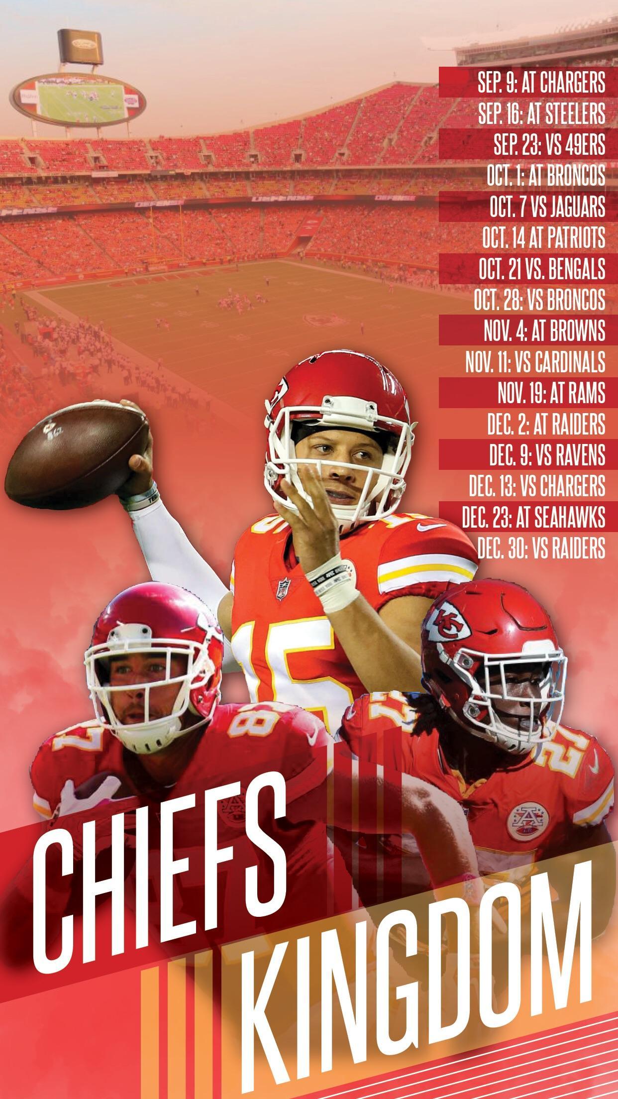 1242x2208 Chiefs mobile wallpaper