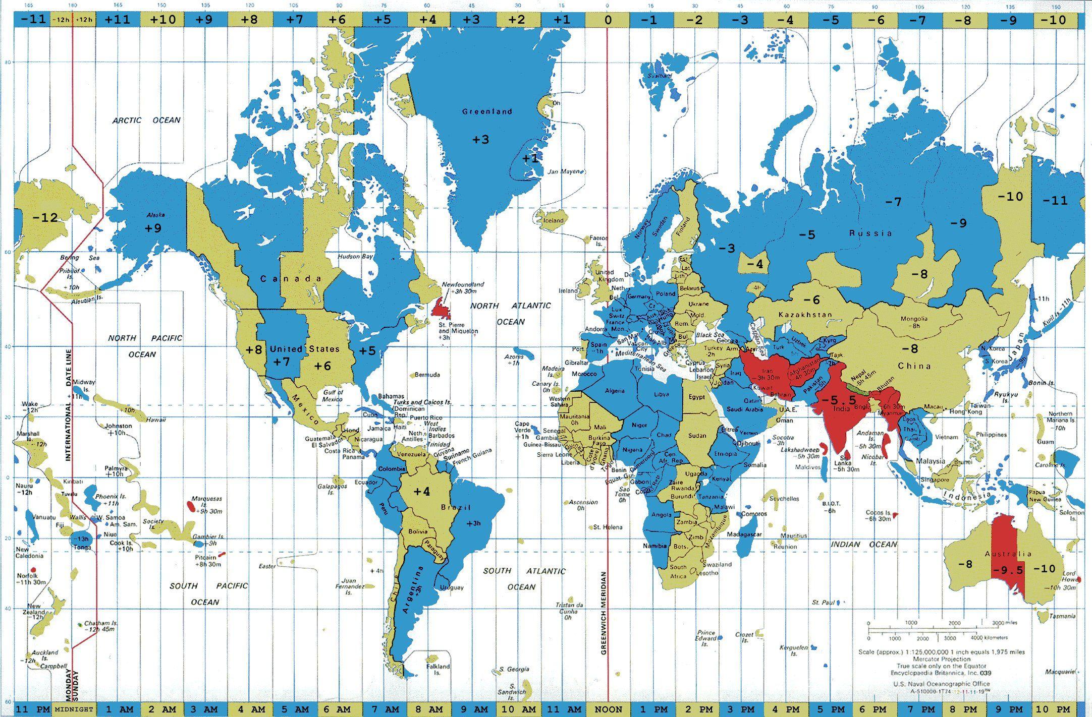 timezone map world