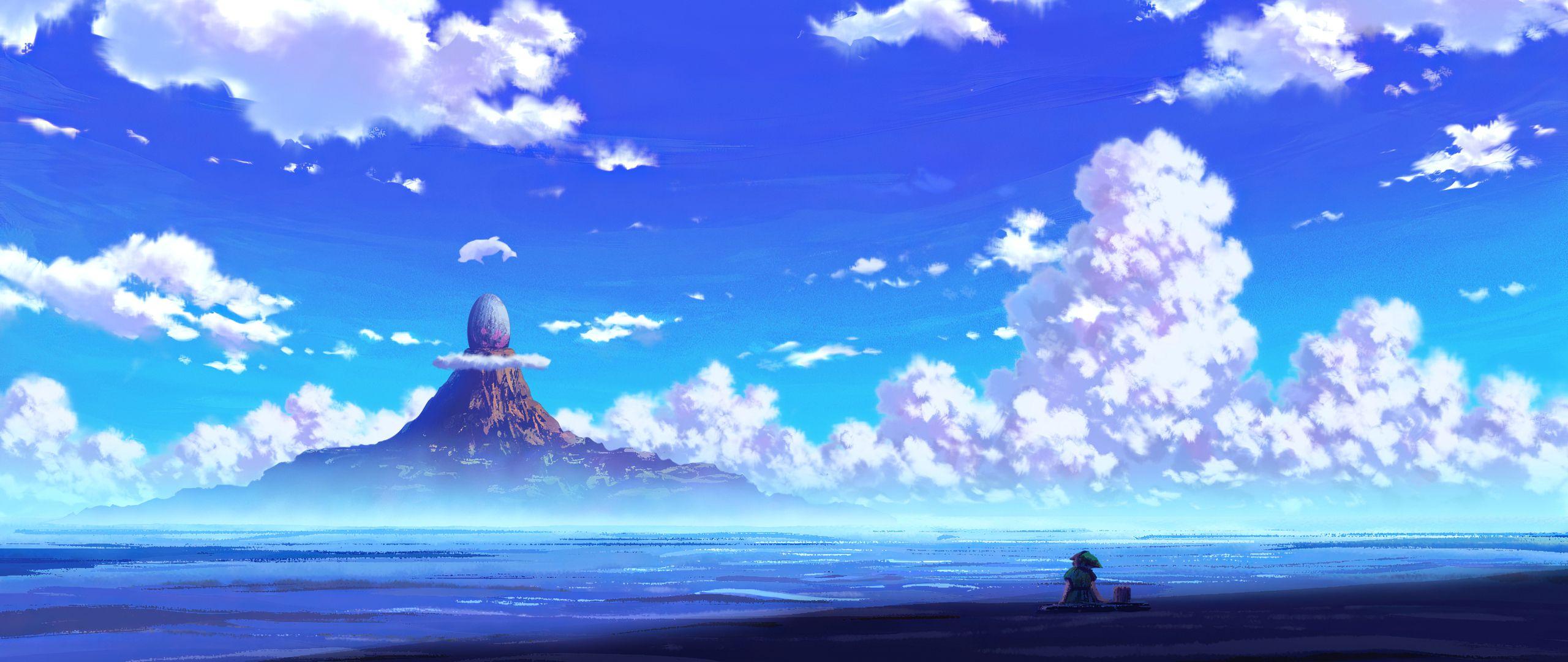 2560x1080 Anime Scenery Sitting 4k 2560x1080 Resolution HD 4k