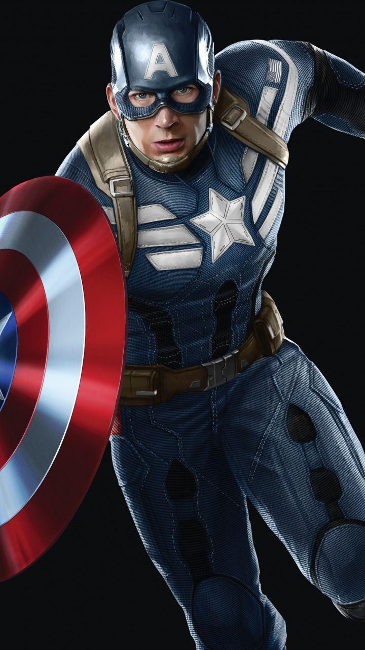 720x1280 Captain America, superhero, marvel comics, 720x1280 wallpaper