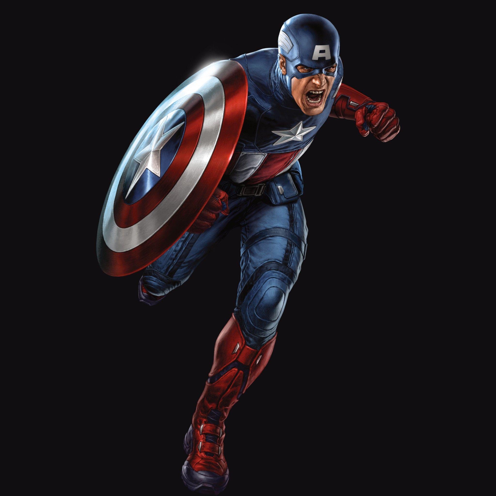 2048x2048 Captain America Marvel Wallpaper