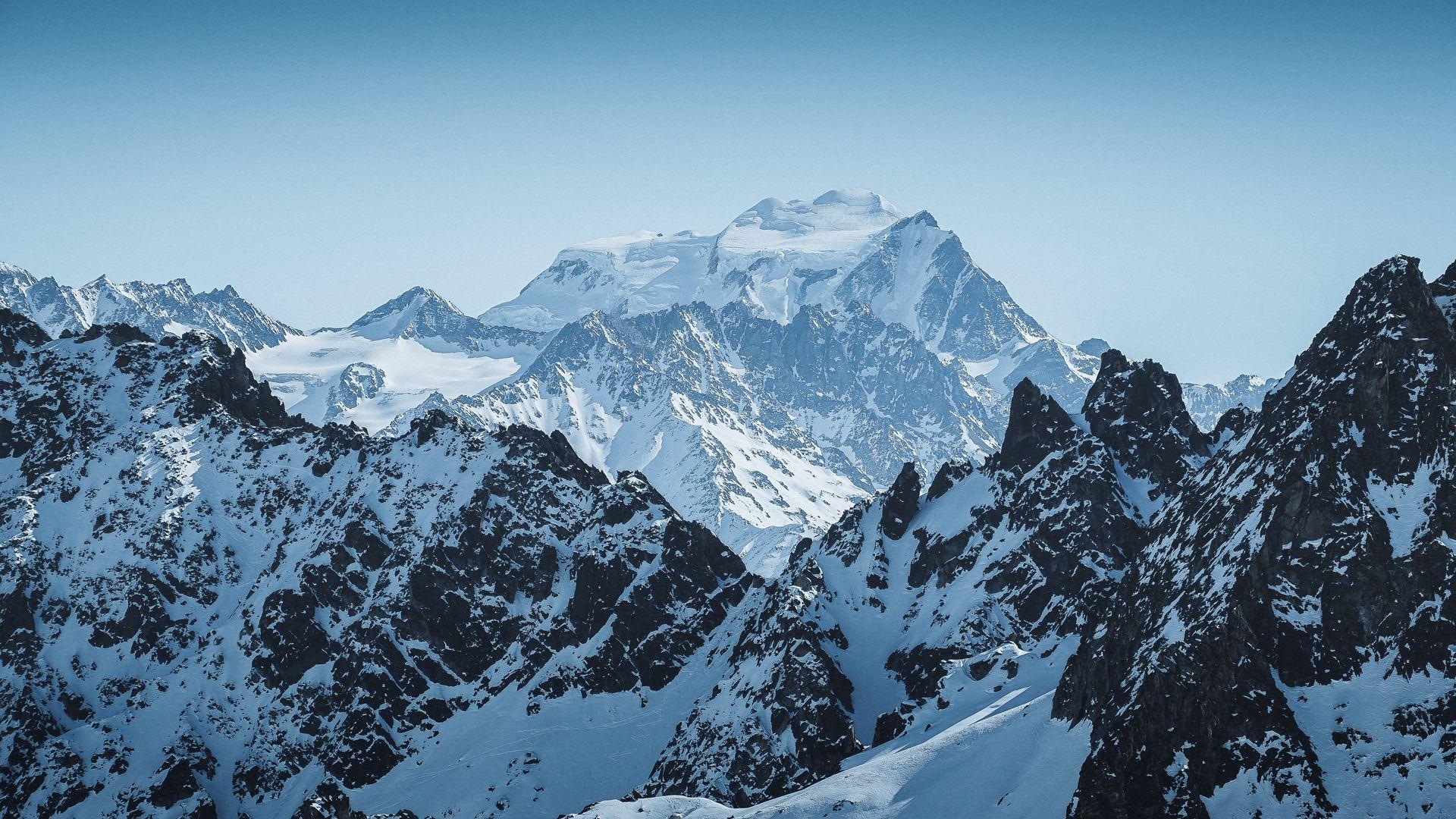 1920x1080 Download wallpaper 1920x1080 mountains, peak, alps, snowy