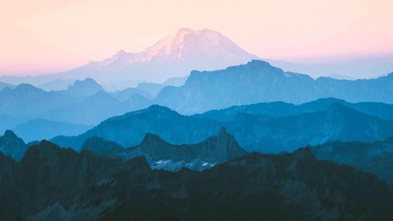 1280x720 Wallpaper Mountains, Cascade Range, Mountain range, North America