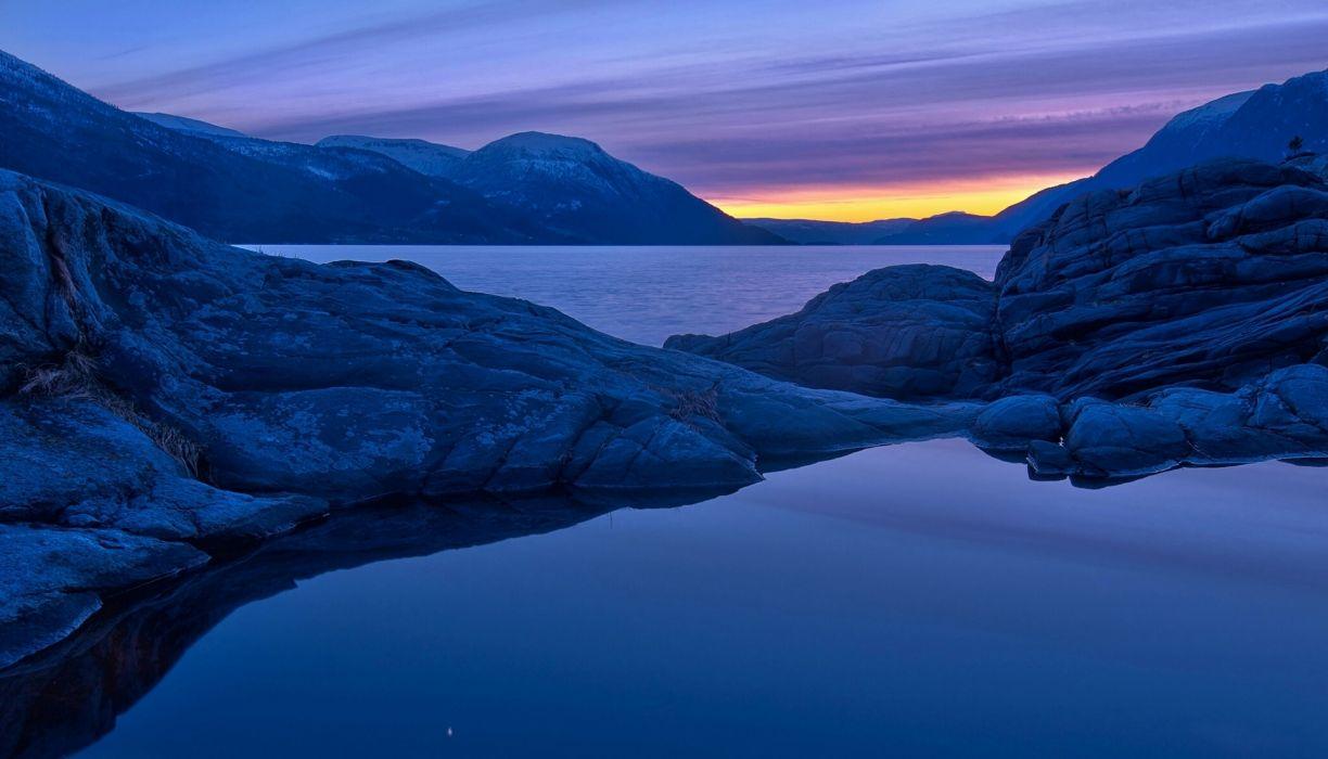 1224x700 Norway fjord mountains sunset wallpaperx1098