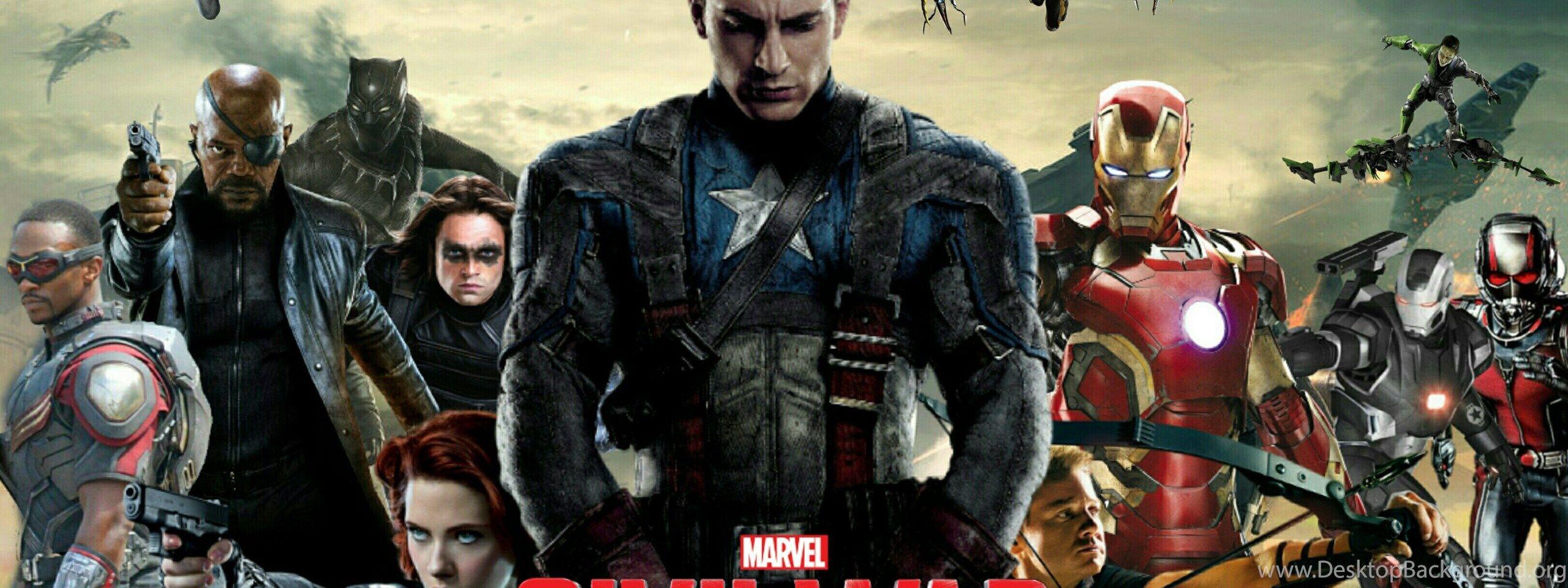 2560x960 Captain America Civil War HD Wallpaper, Trailer, Cast Desktop