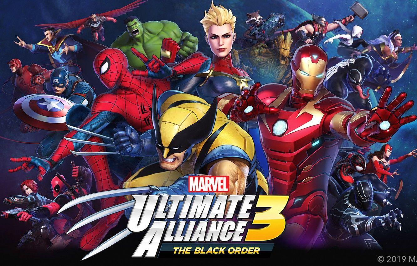 1332x850 Wallpaper Spider Man, Storm, Wolverine, Deadpool, Captain America