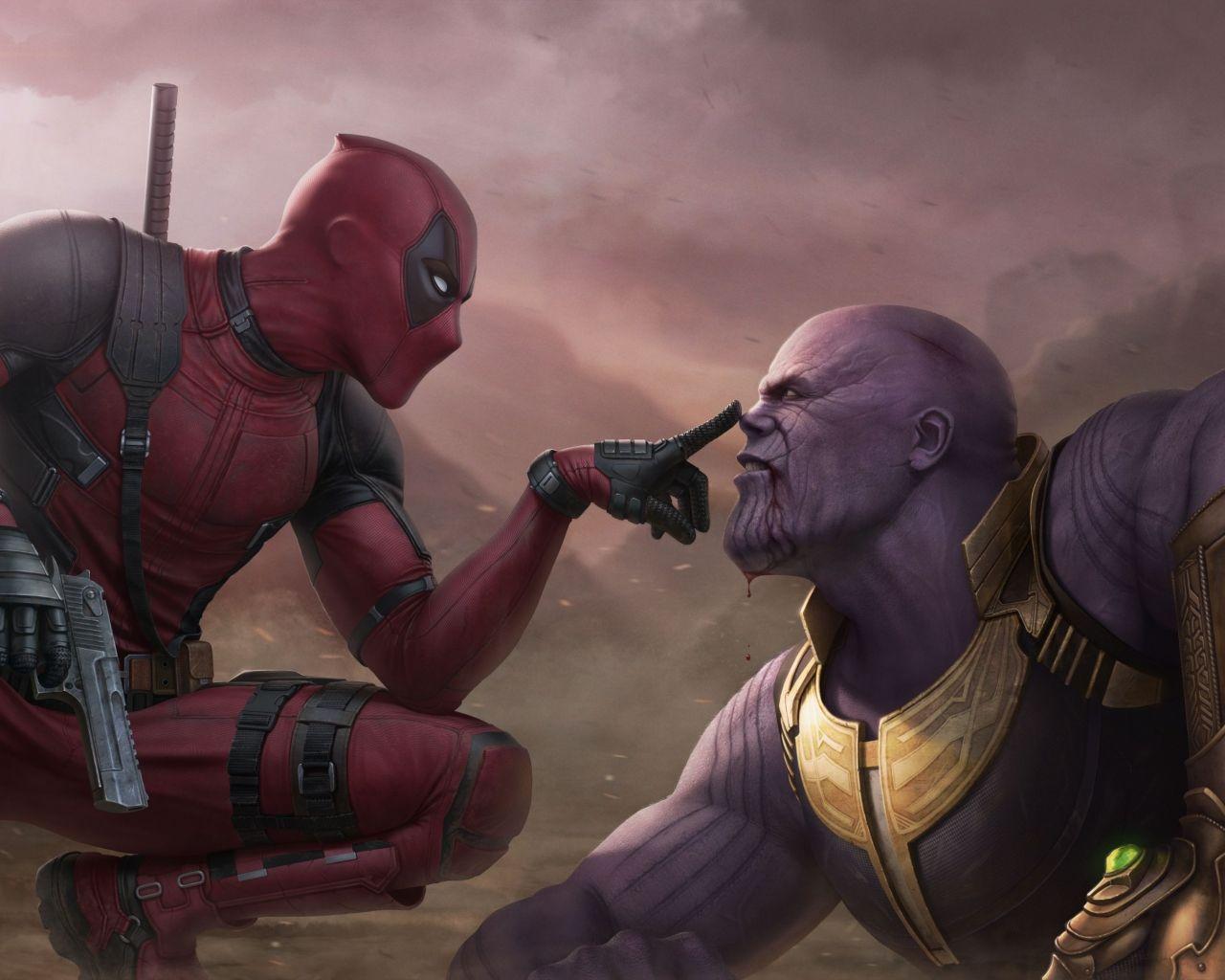 1280x1024 Free download Deadpool Vs Thanos 4k thanos wallpaper supervillain