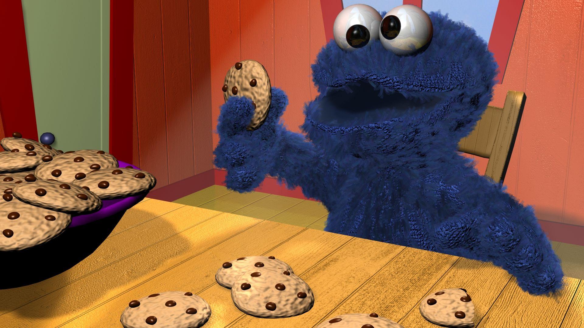 1920x1080 Cookie Monster Background. Cute Monster