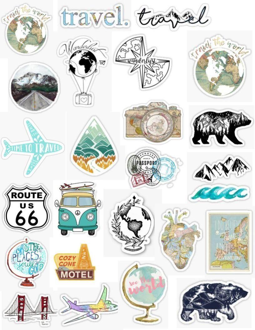 816x1056 Travel Sticker Pack ' Sticker by Lauren53103. Travel stickers