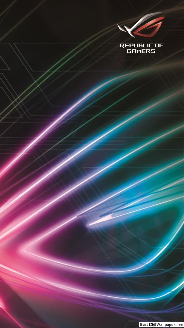 750x1334 ASUS ROG (Republic of Gamers) Logo HD wallpaper download