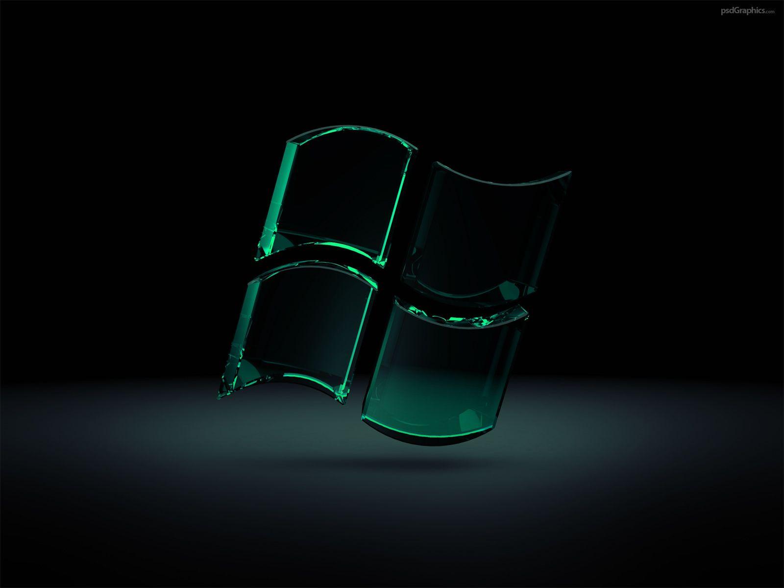1600x1200 Black Windows 7 wallpaper