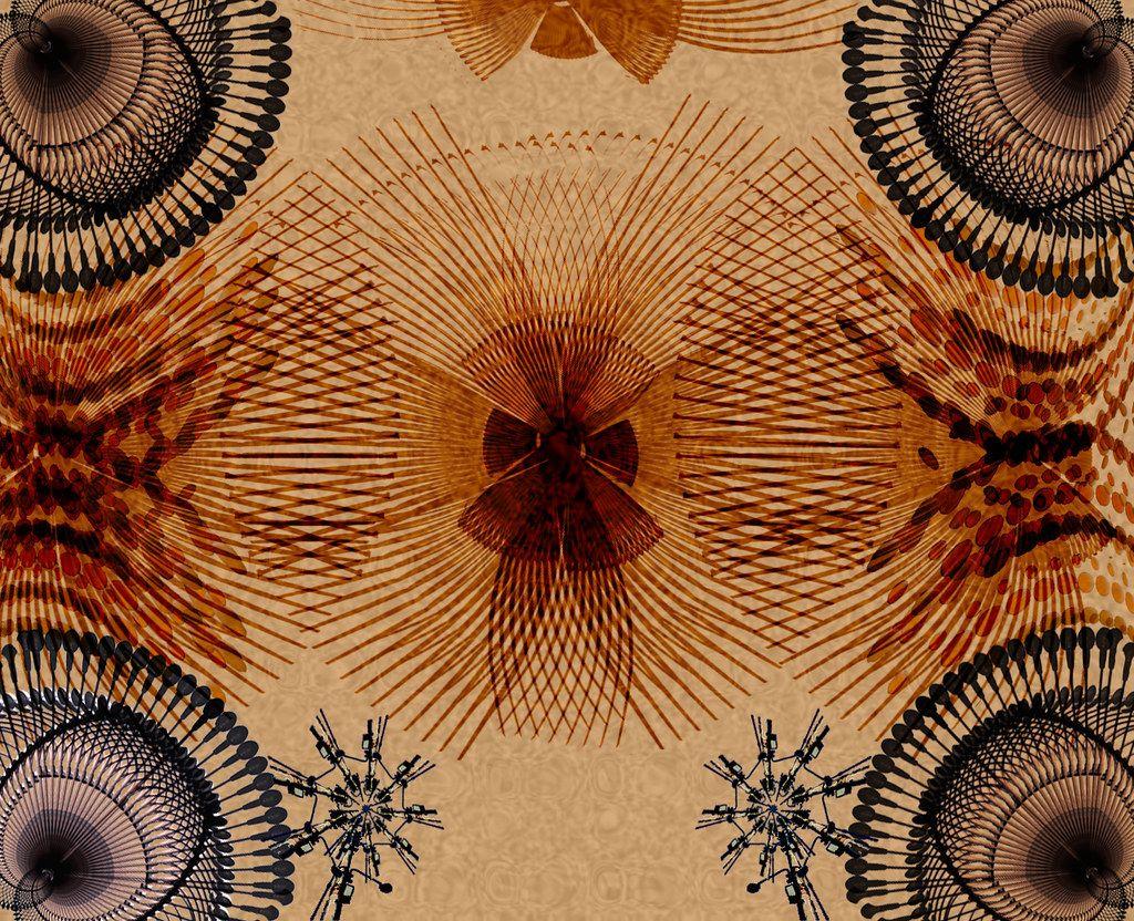 1024x832 An Art Deco styley Desktop wallpaper made from 2 street li