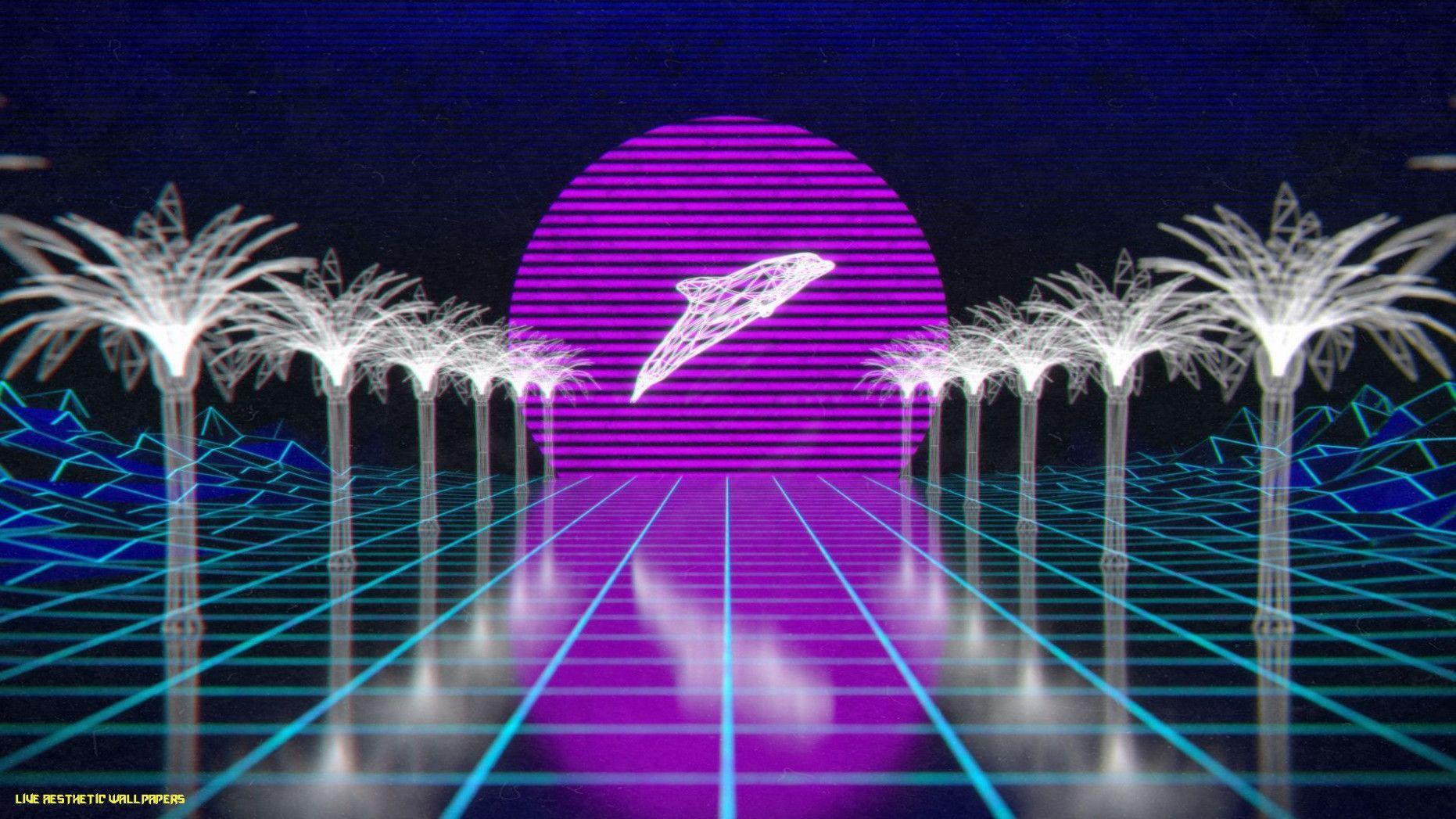 1862x1047 Sunset Aesthetic Vapor Wallpaper