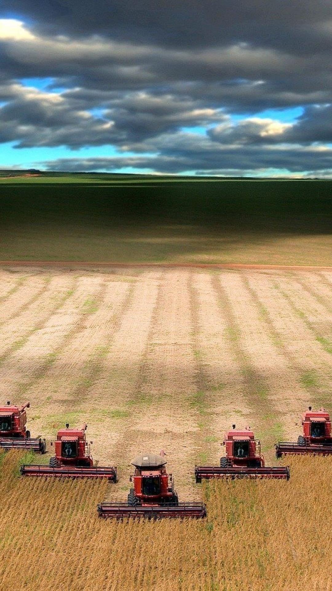 1080x1920 Agriculture countryside landscapes mechanical nature wallpaper