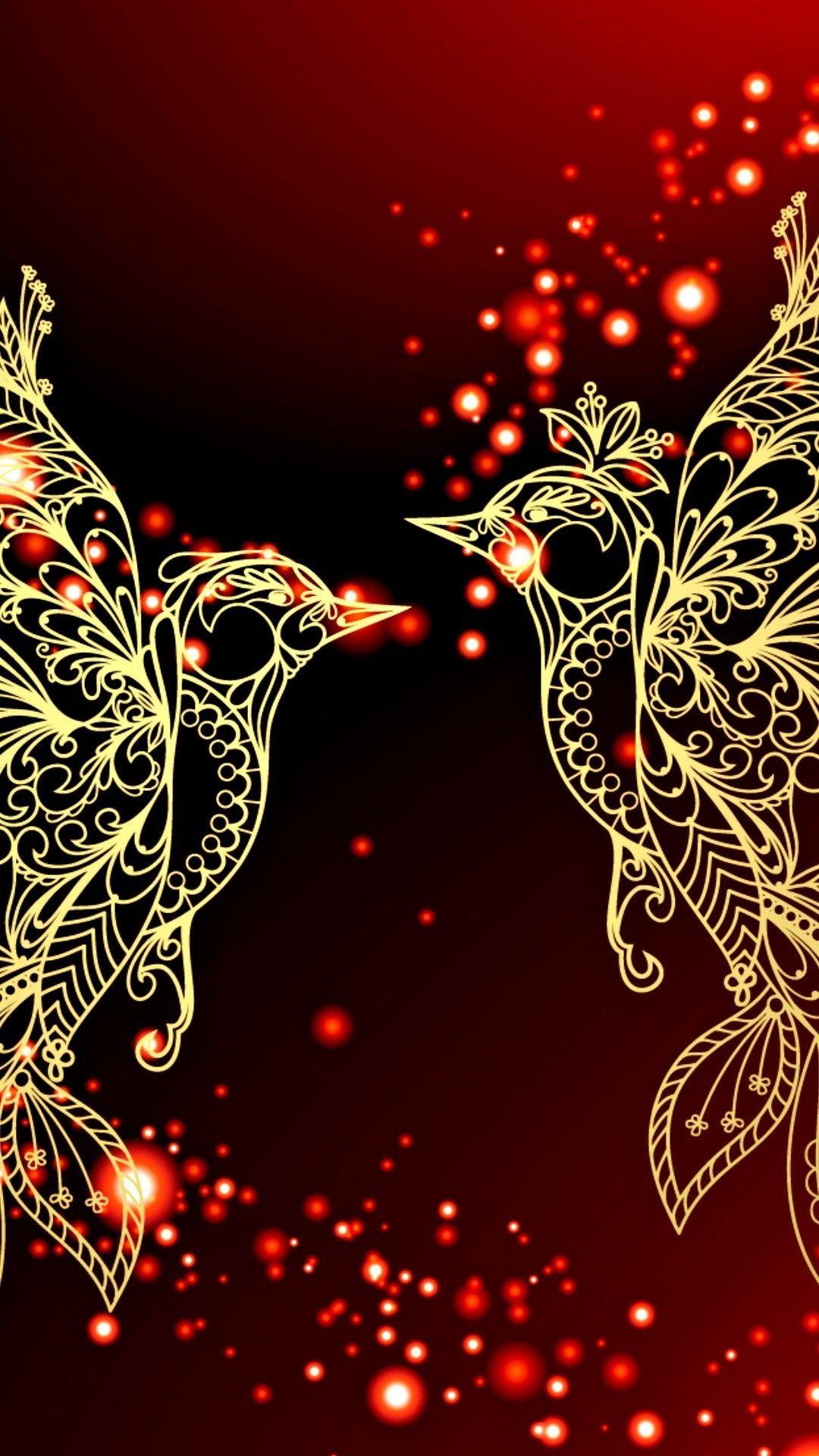 1080x1920 Red hearts, iPhone, Desktop HD Background
