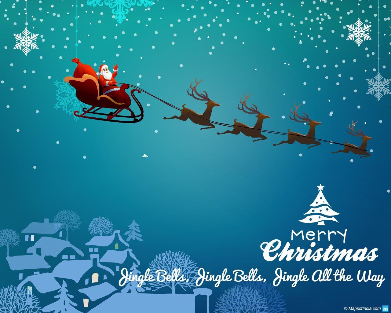 1280x1024 Christmas Bells Wallpaper