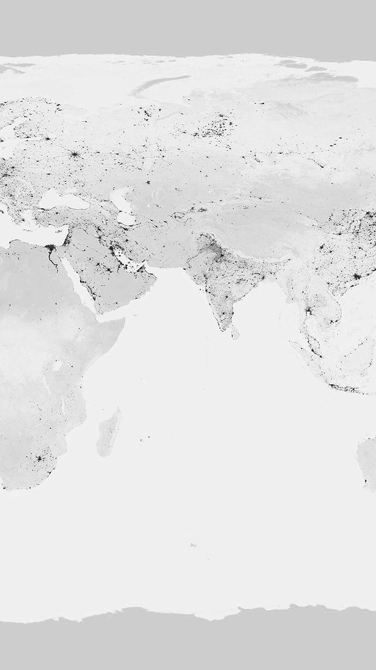 750x1334 Worldmap Blue White Gray Earth View Art