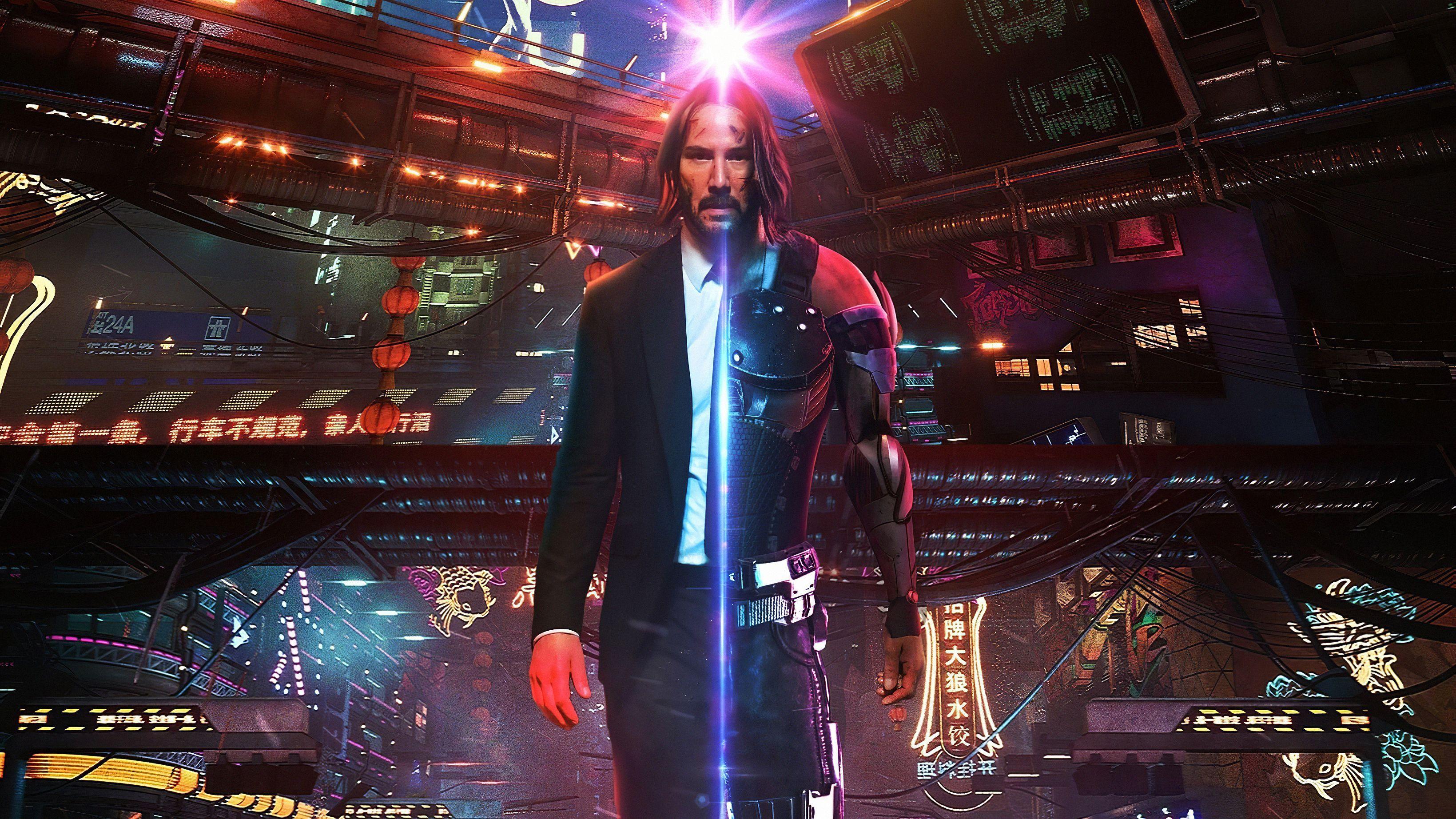 3278x1844 John Wick As Cyberpunk, HD Movies, 4k Wallpaper, Image, Background, Photo and Picture