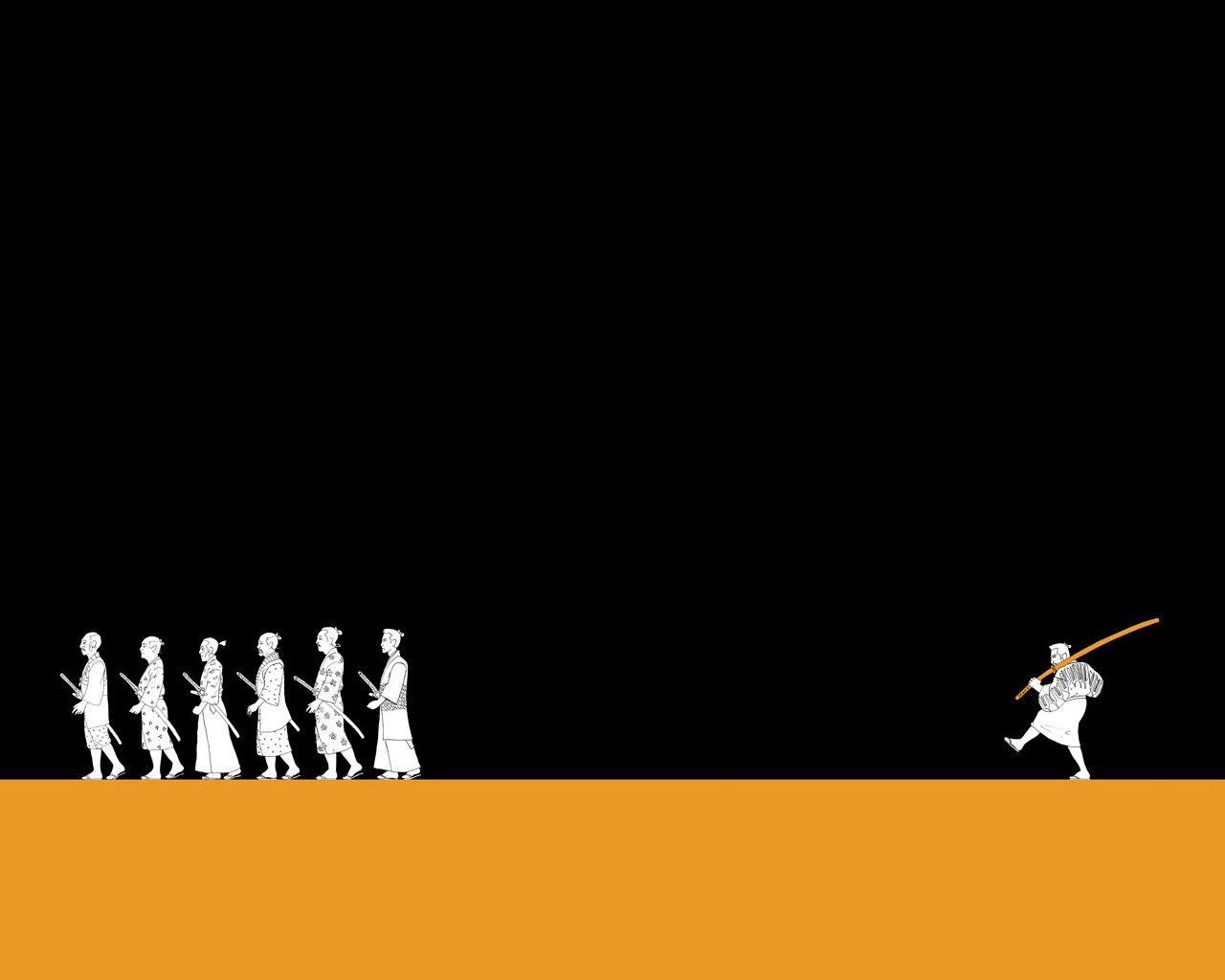 1280x1024 samurai, Seven Samurai, simple background, Akira Kurosawa