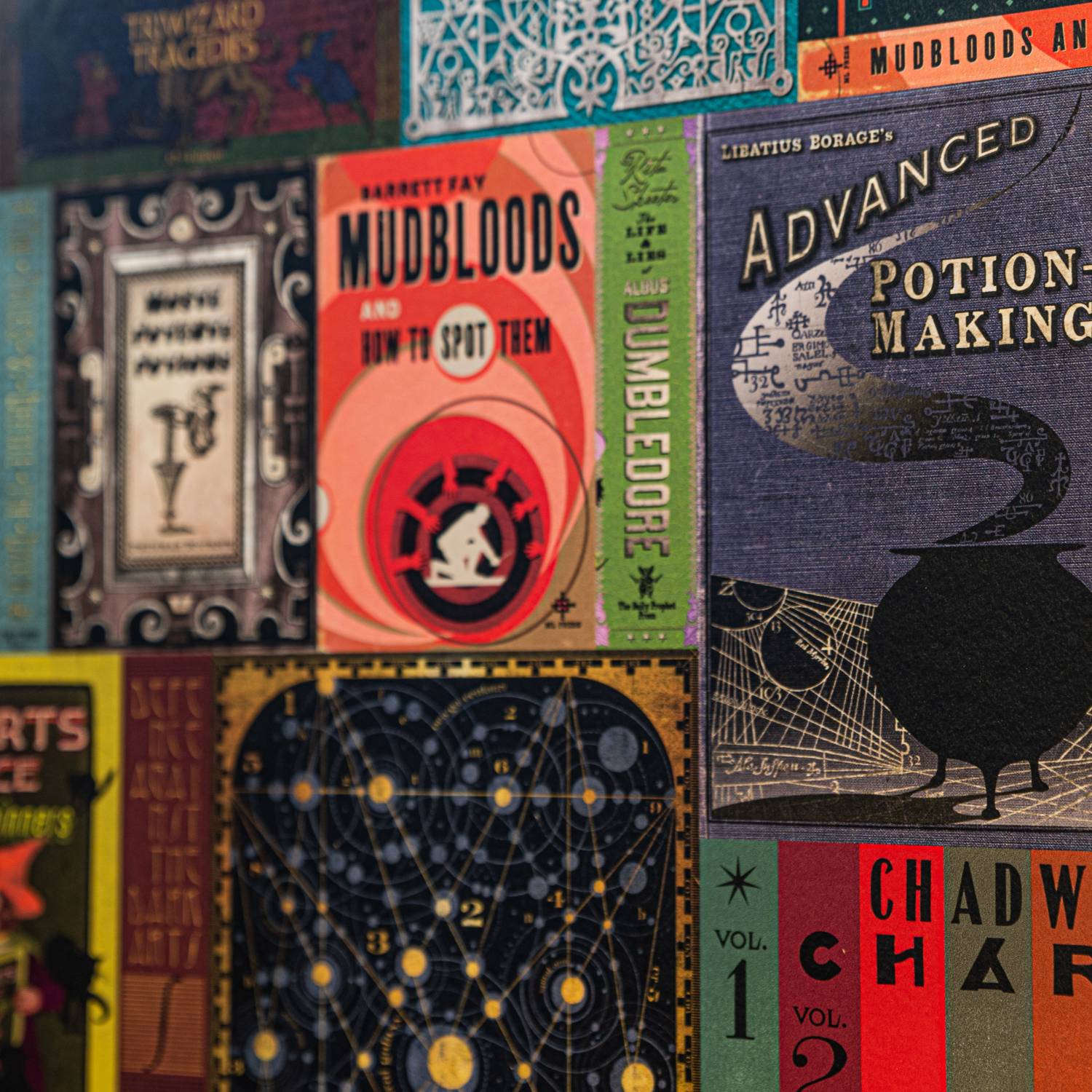 1500x1500 Hogwarts Library Book Covers Wallpaper