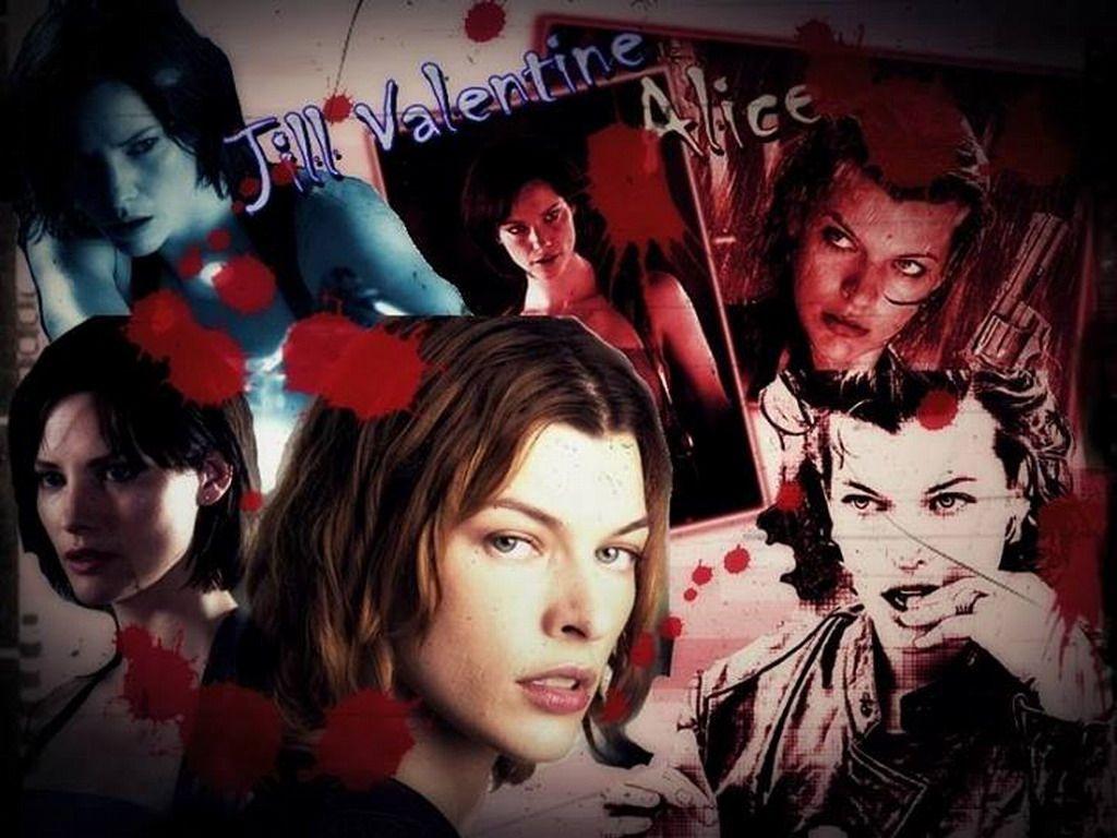 1024x768 Jill Valentine & Alice Evil: Apocalypse wallpaper