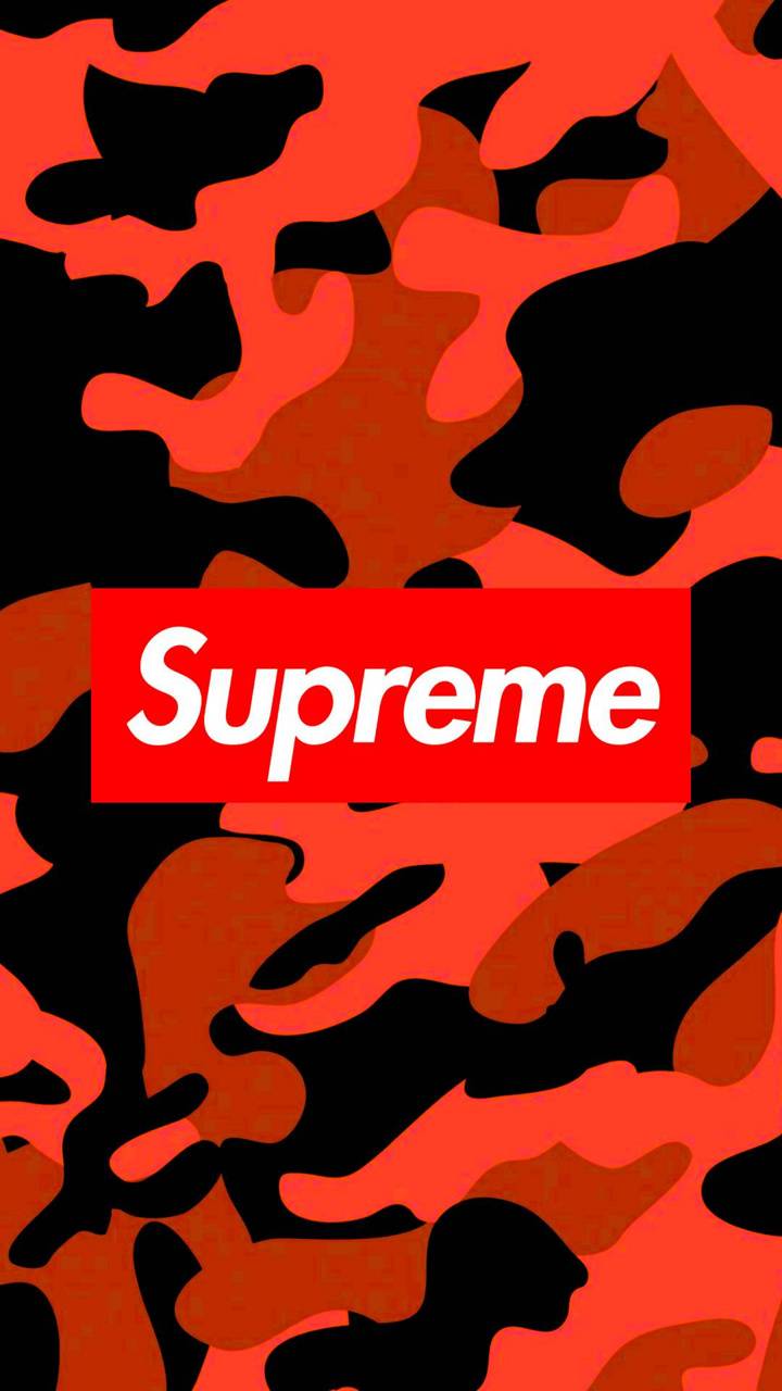 720x1280 Supreme Red Camo wallpaper